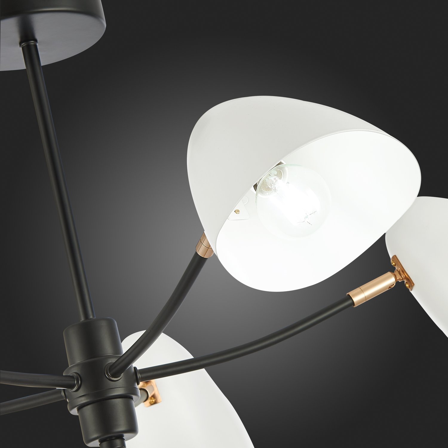 картинка SLE103602-05 Светильник потолочный Черный, Золотой/Белый E14 5*40W