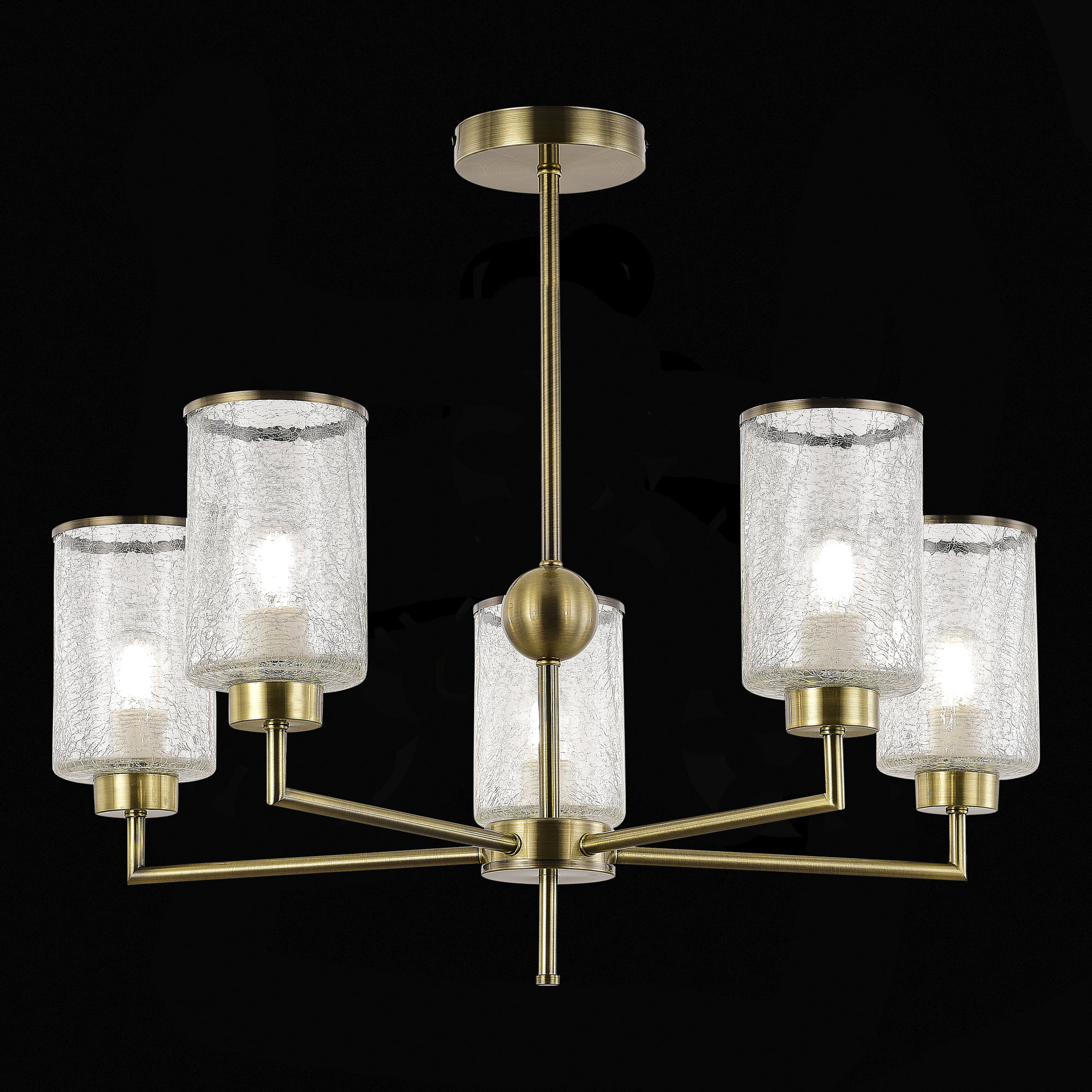 картинка SLE1046-302-05 Светильник потолочный Бронза/Прозрачный E27 5*60W