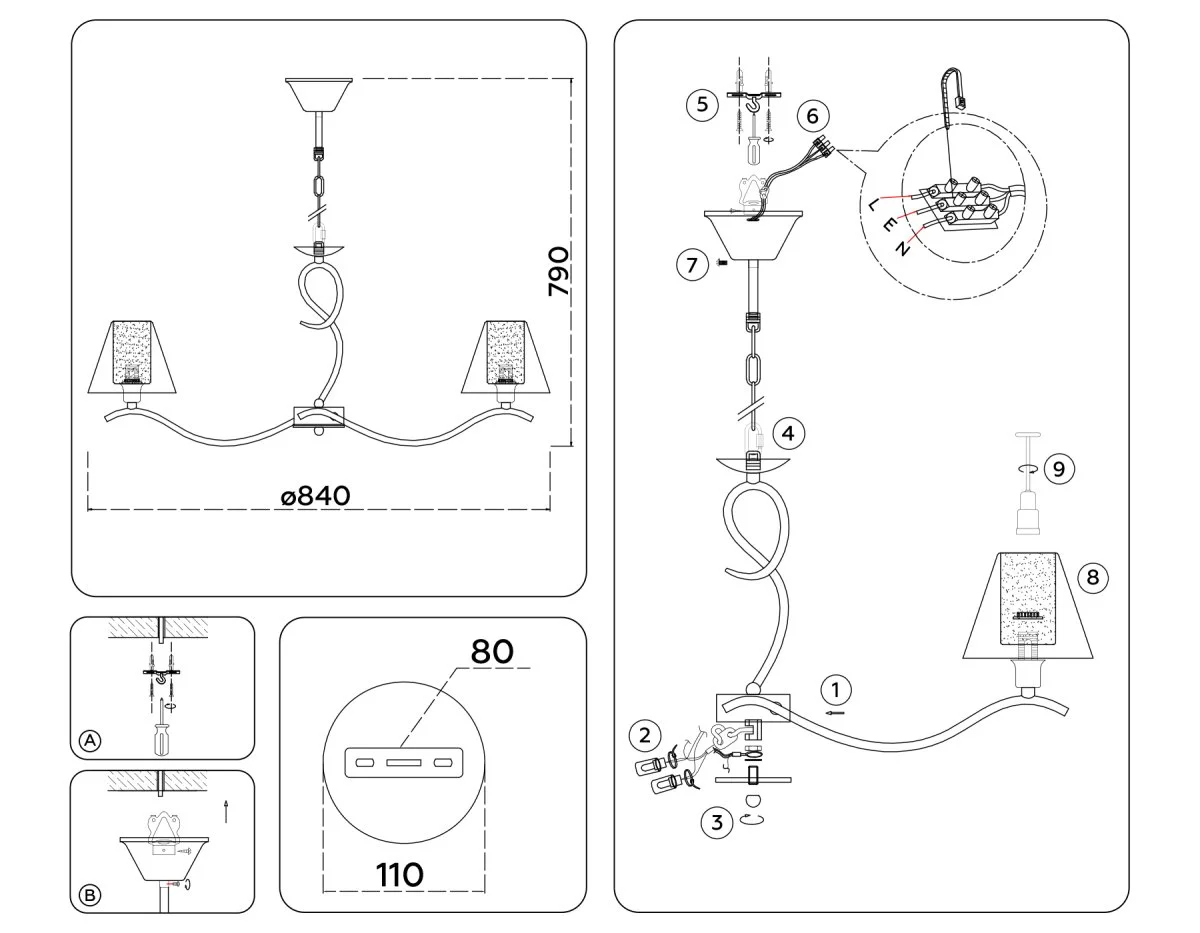 картинка Подвесная люстра LH57083