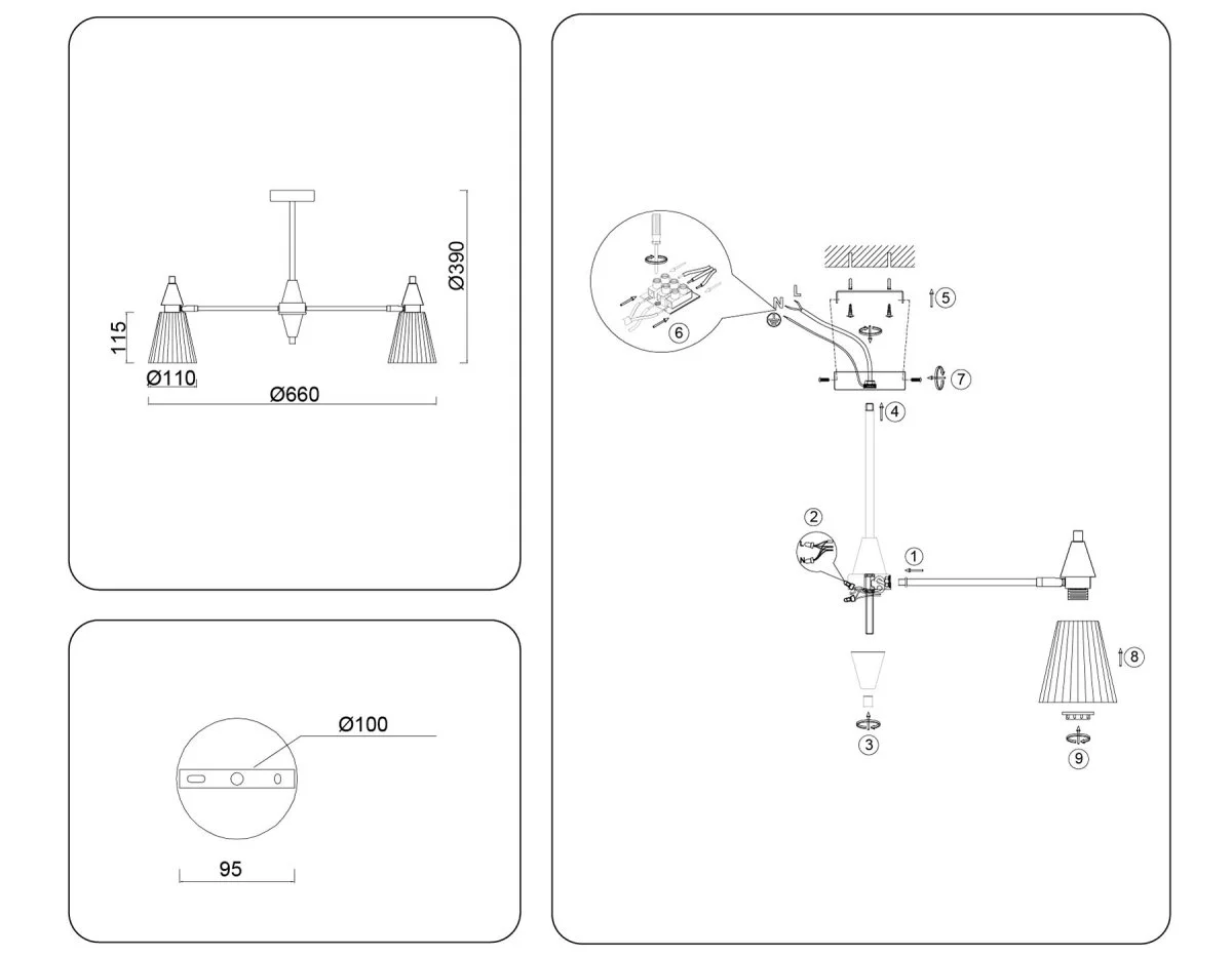 картинка Люстра на штанге LH58114