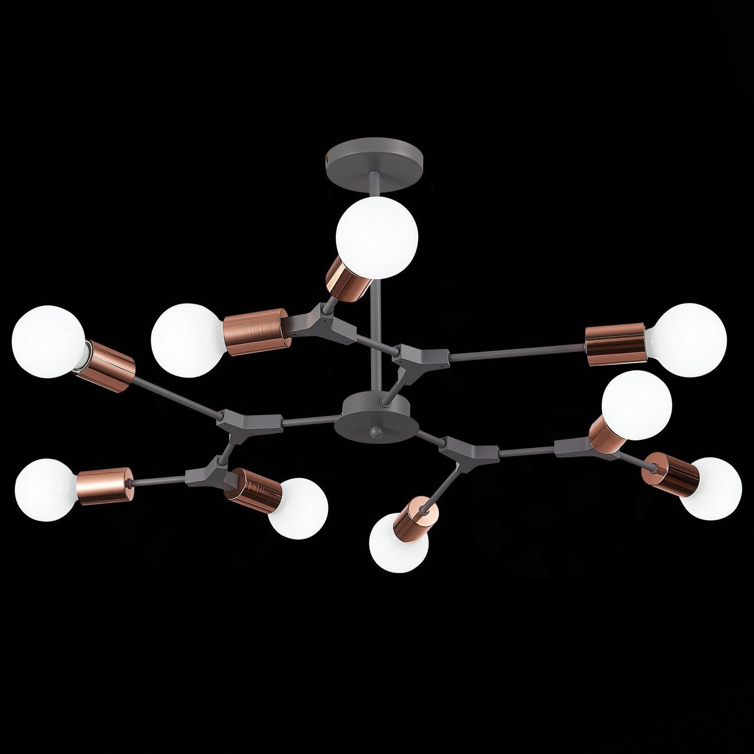 картинка SLE106403-09 Светильник потолочный Серый, Розовое золото E27 9*60W