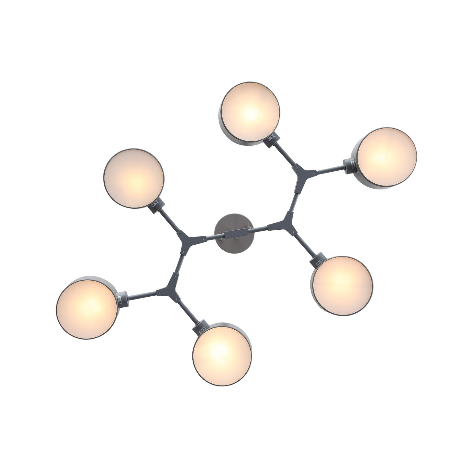 картинка SLE183702-06 Светильник потолочный Серый/Серый E14 6*60W