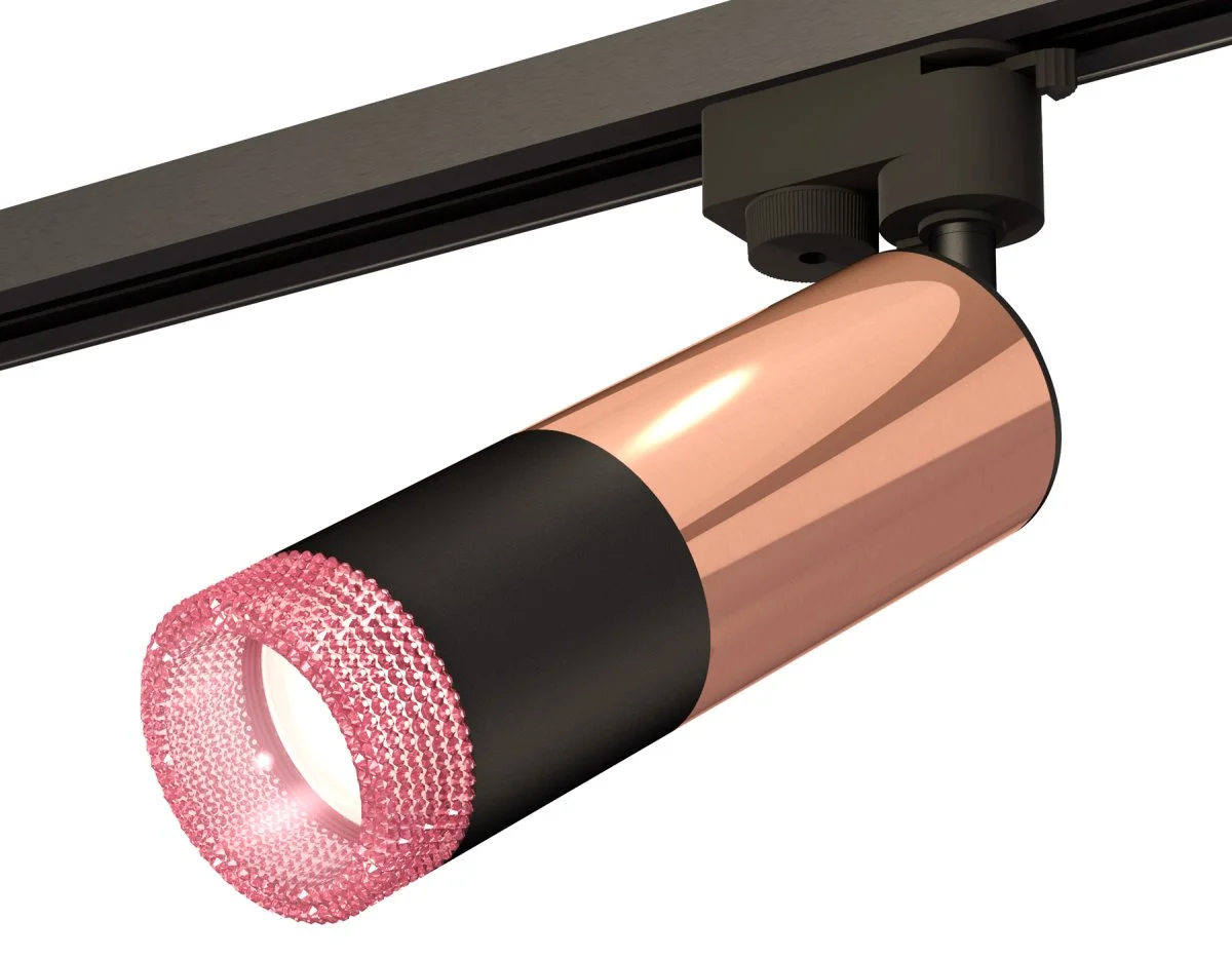 картинка Комплект трекового однофазного светильника с композитным хрусталем XT6302061