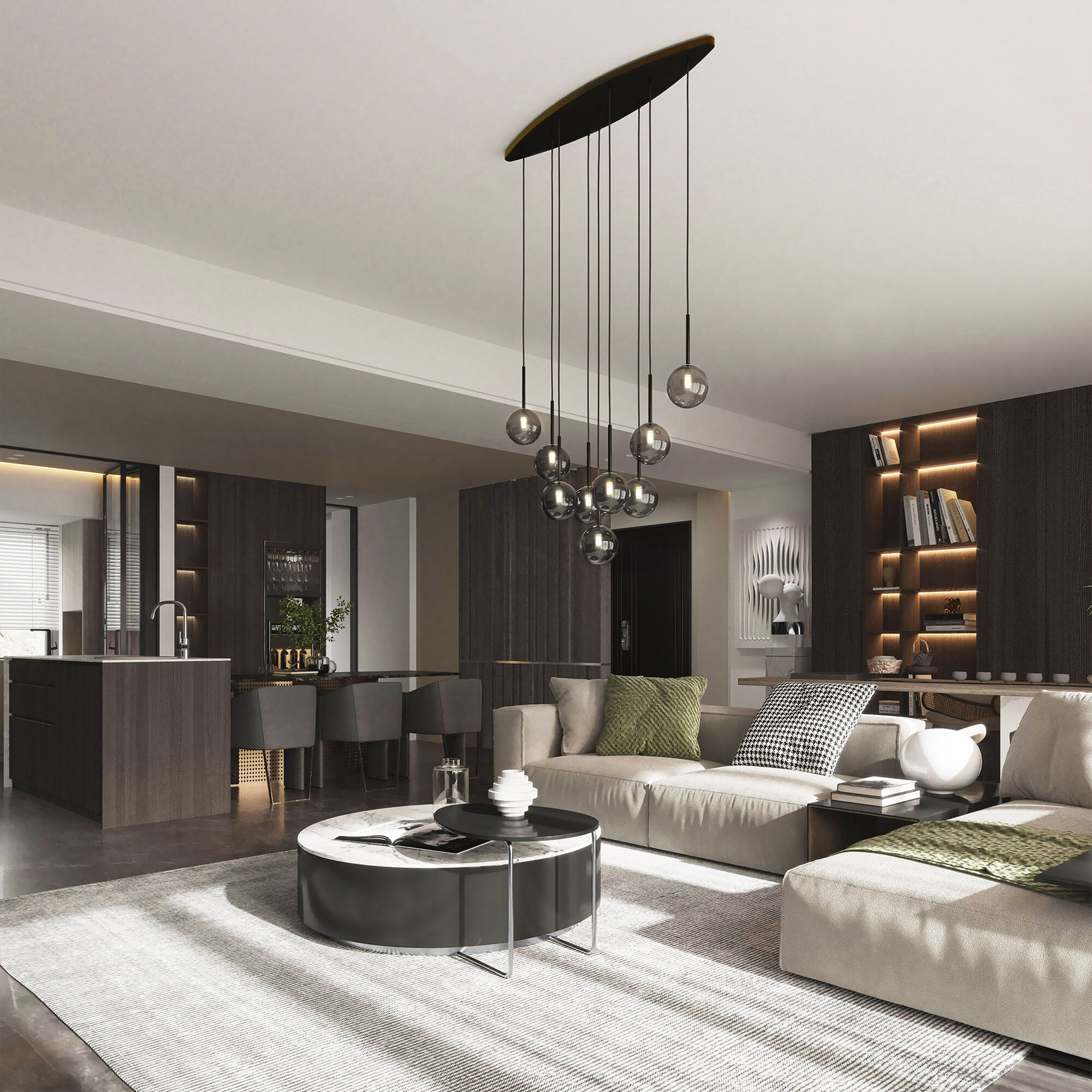 картинка Подвесной светильник со стеклянными плафонами 6148 Estera