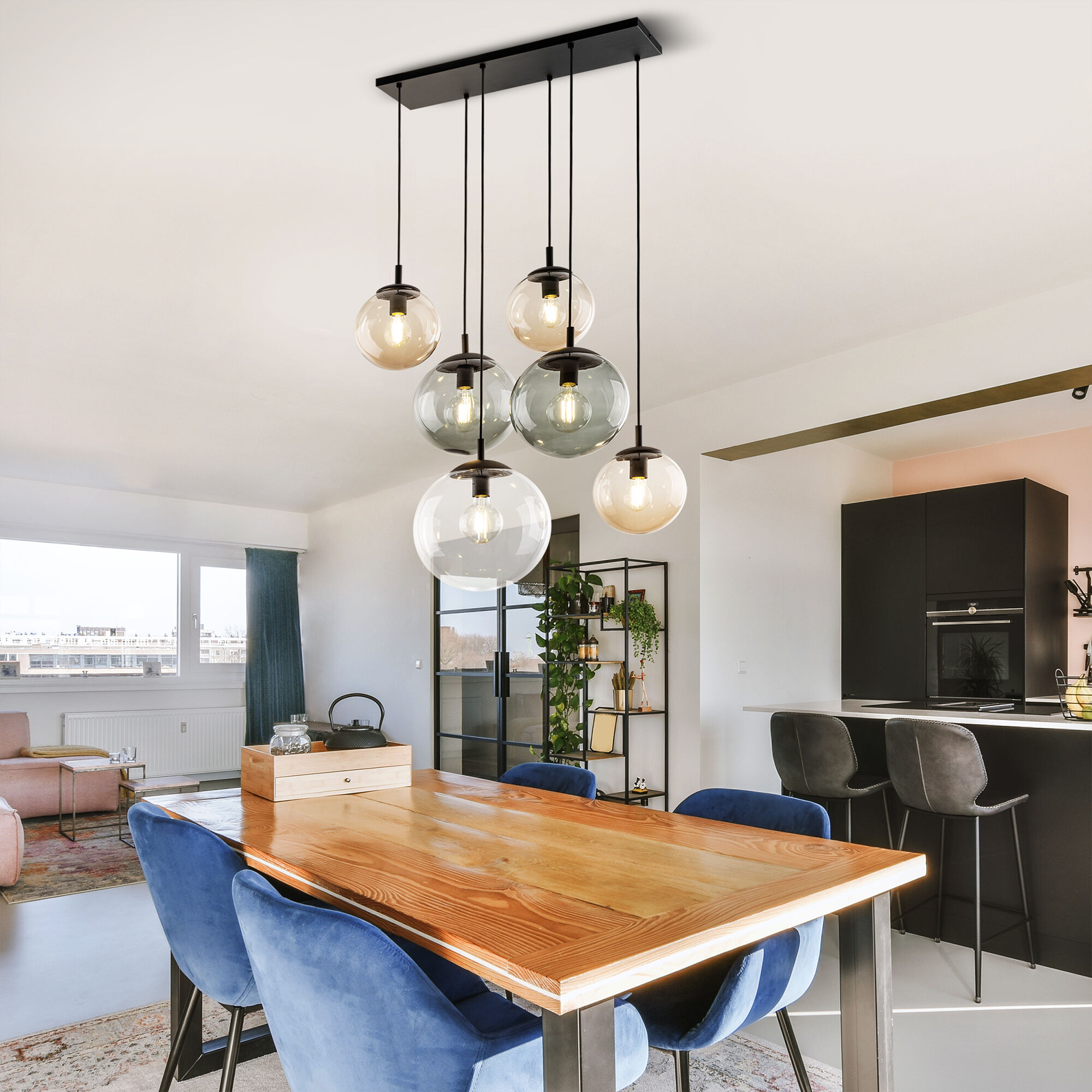 картинка Подвесной светильник со стеклянными плафонами 4819 Esme