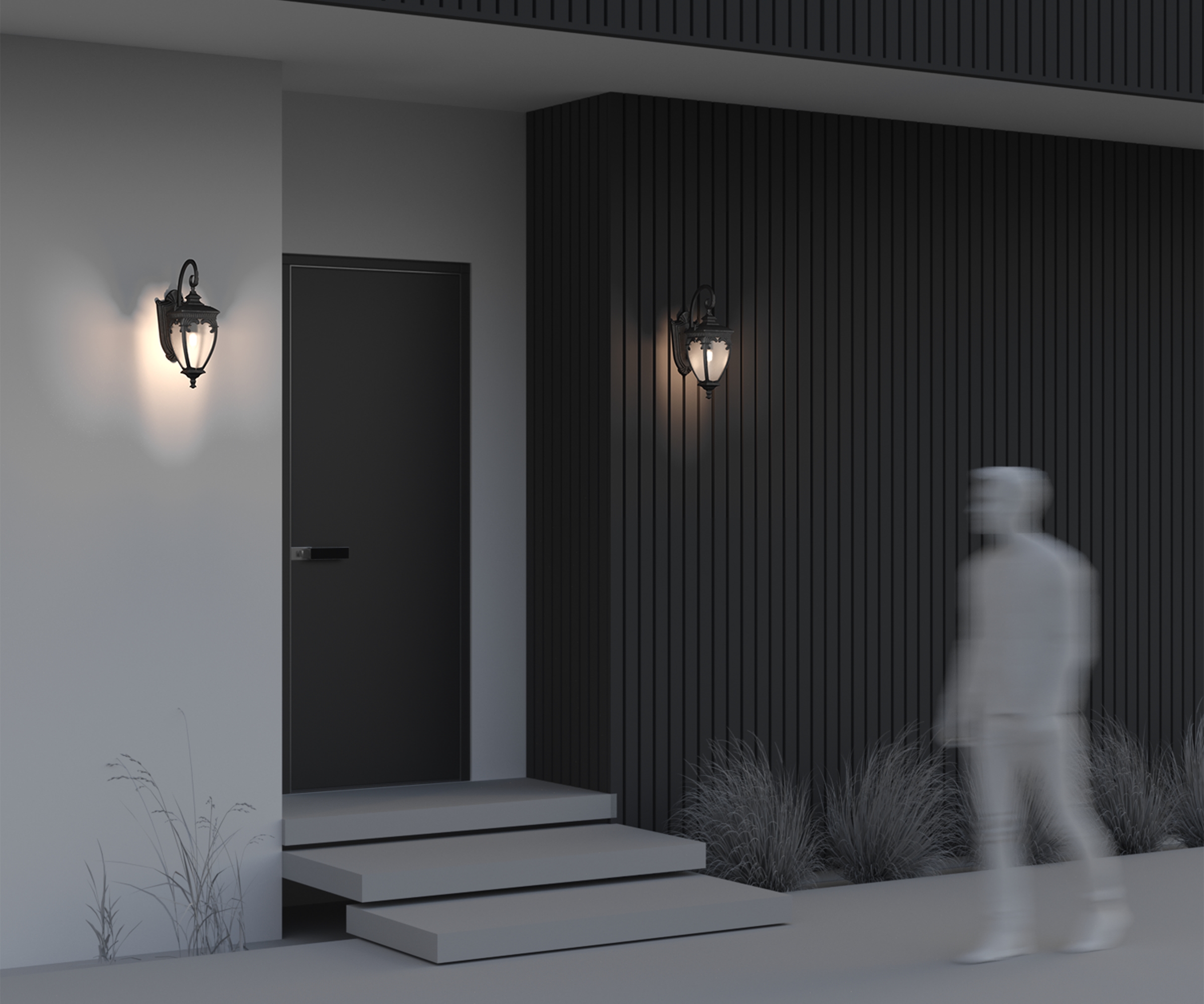 картинка Настенный светильник (бра) Outdoor O414WL-01BZ