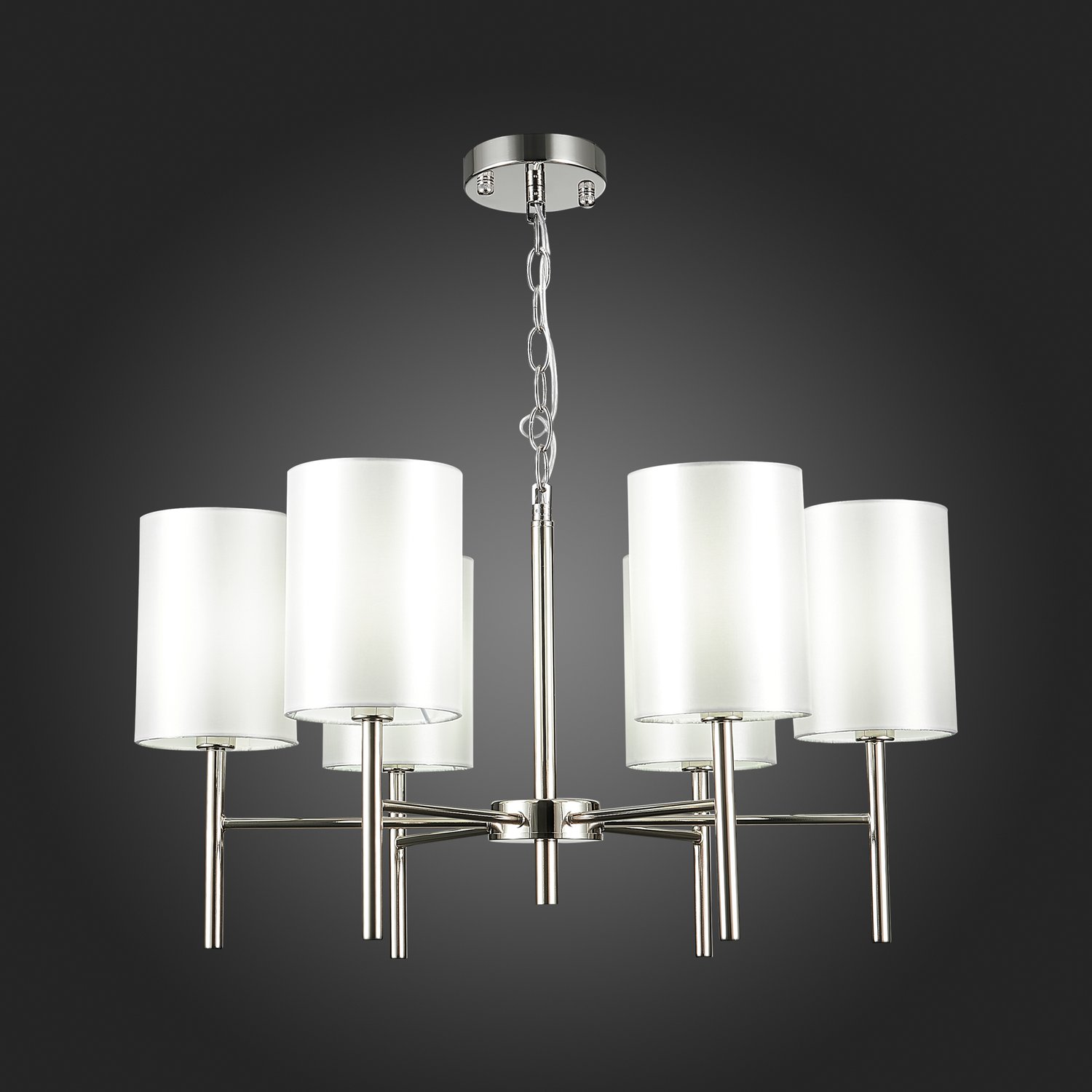 картинка SLE107303-06 Светильник подвесной Никель/Белый E14 6*40W