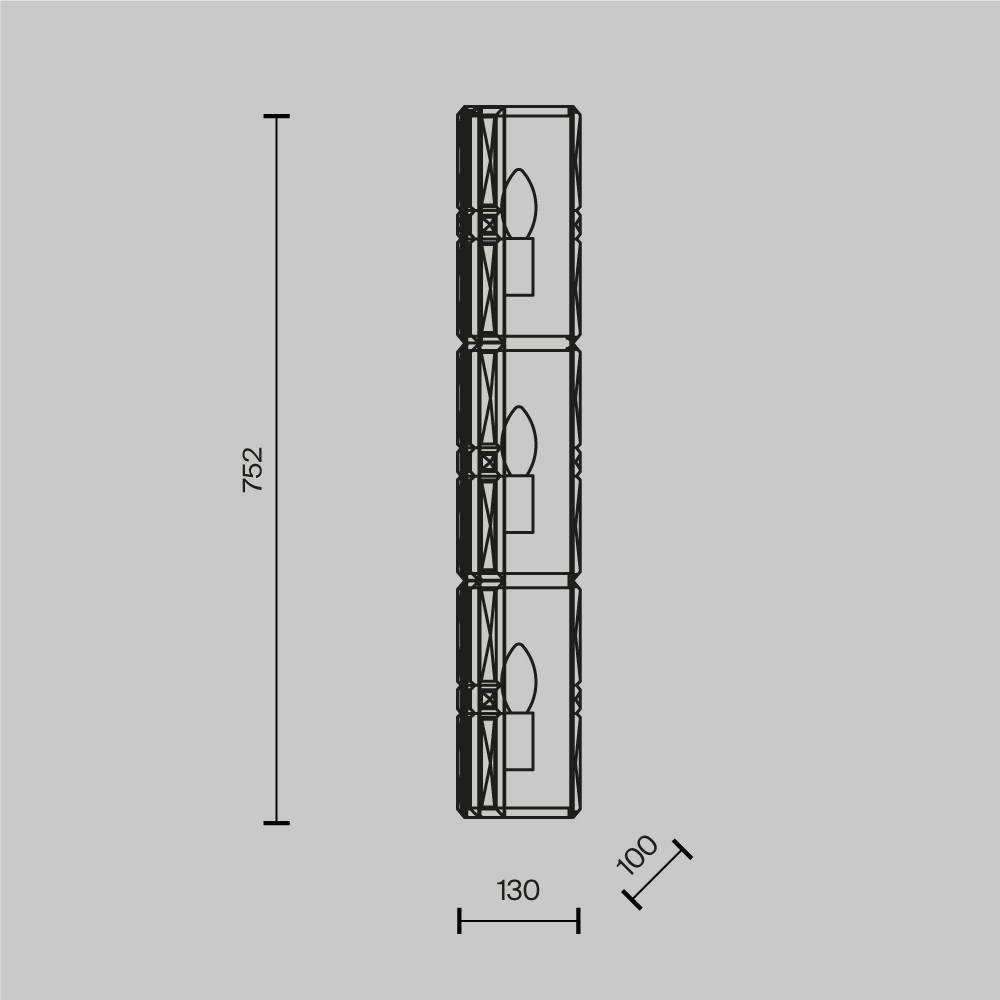 картинка Настенный светильник (бра) Maytoni MOD094WL-03CH