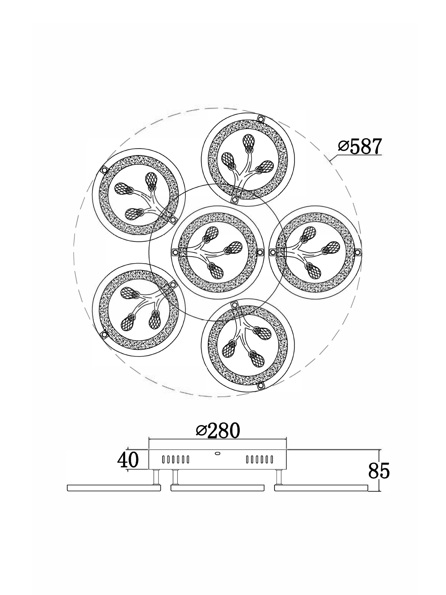 картинка Потолочный светильник Freya FR10017CL-L92W