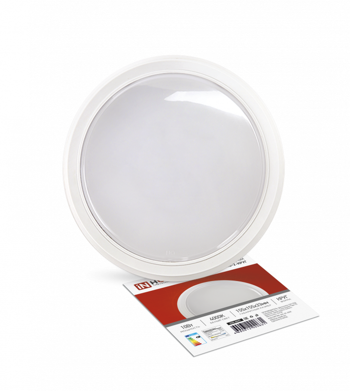 картинка Светильник светодиодный СПБ-2-КРУГ 10Вт 230В 4000К 800Лм 155мм белый IN HOME