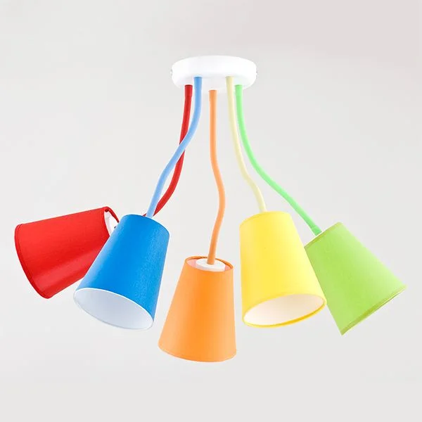 картинка Потолочная люстра с разноцветными плафонами 2107 Wire Colour