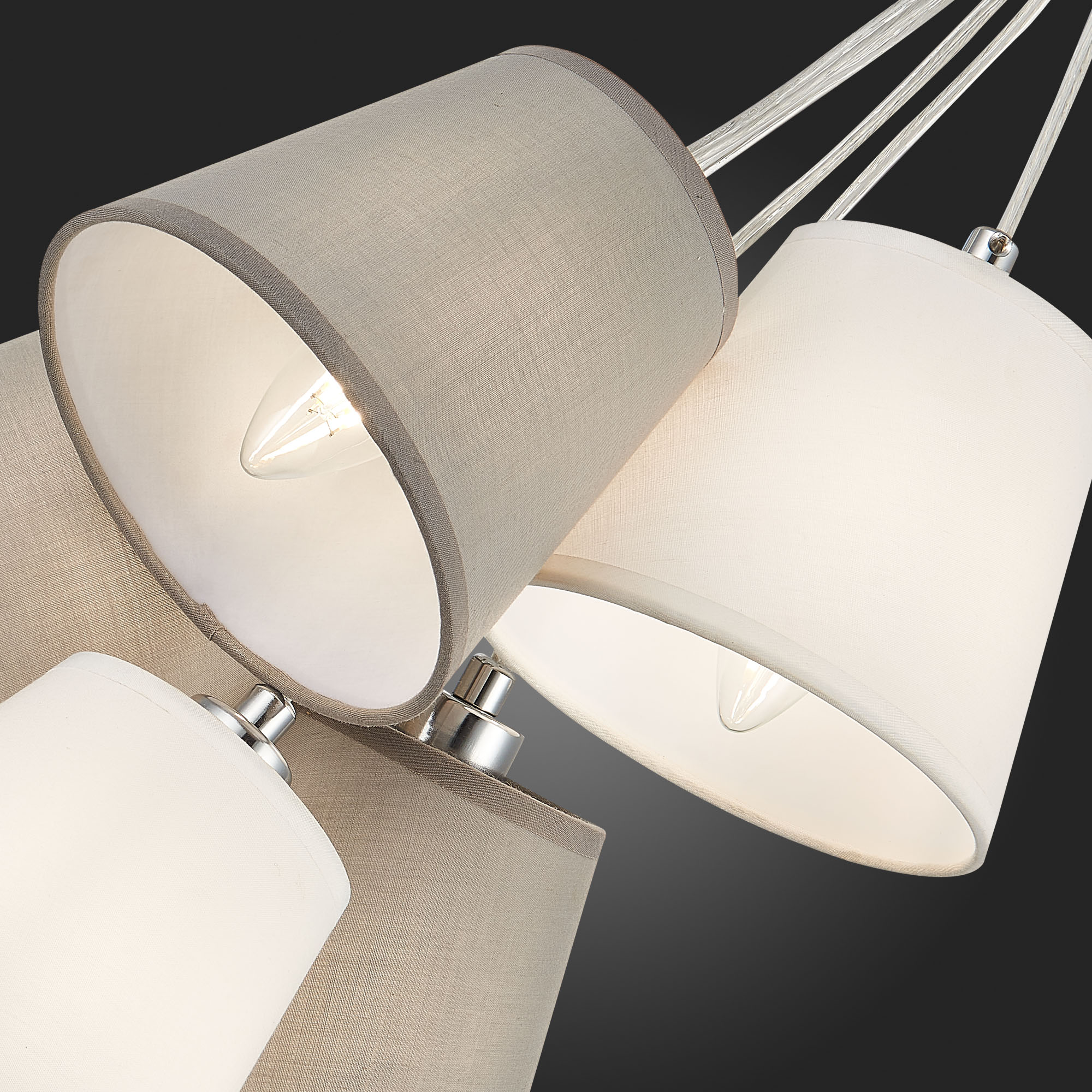 картинка SLE300403-05 Светильник подвесной Хром/Белый, Серый E14 5*40W