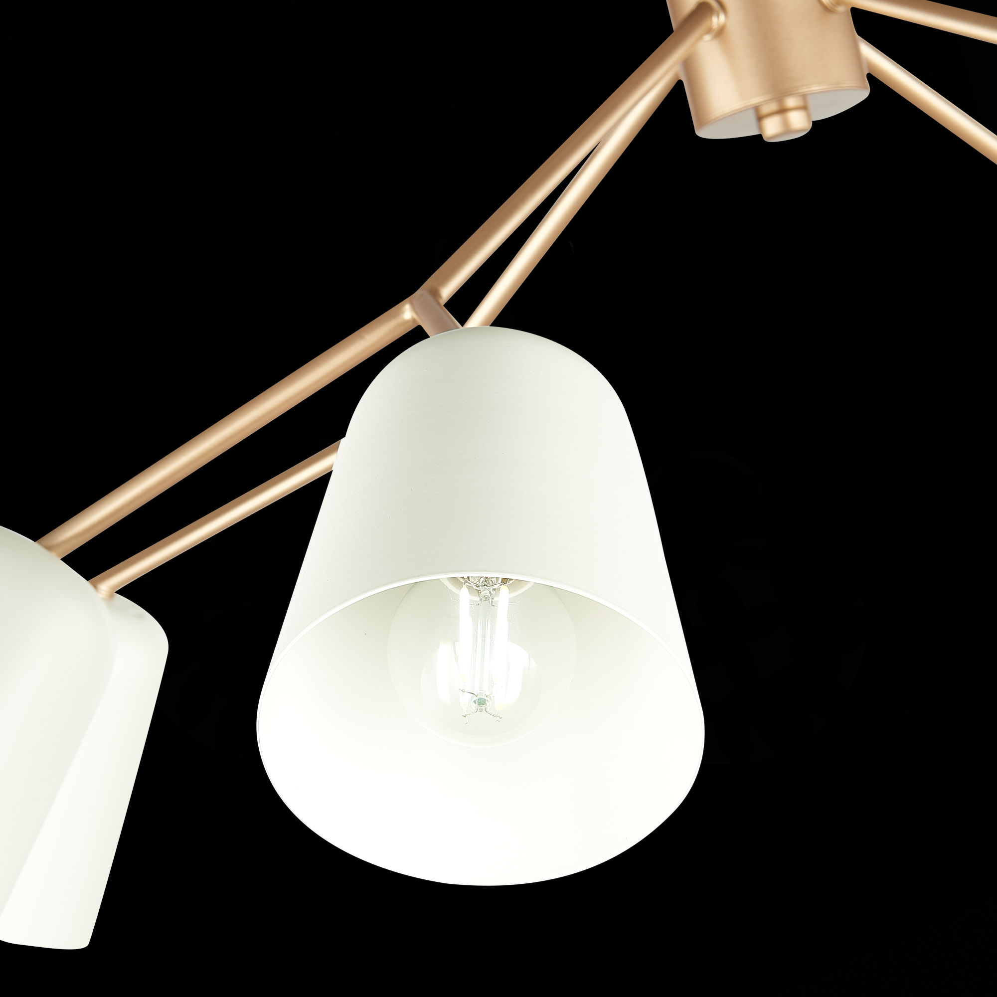 картинка SLE155902-08 Светильник потолочный Золотистый/Белый E14 8*40W