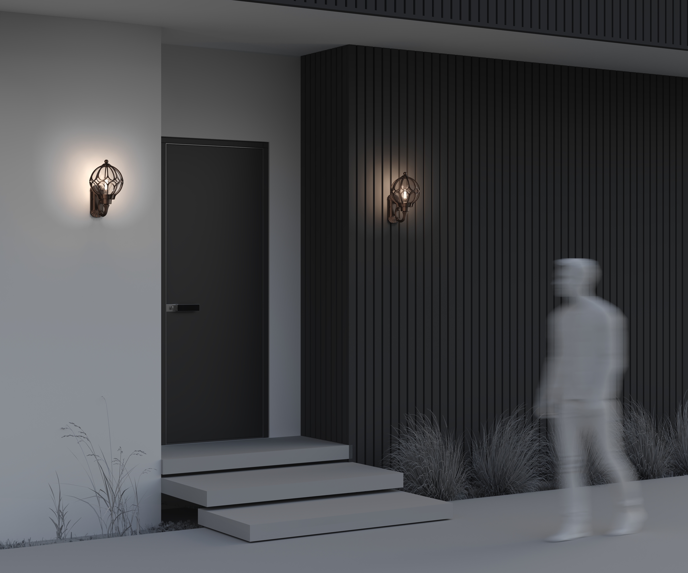 картинка Настенный светильник (бра) Outdoor O024WL-01G