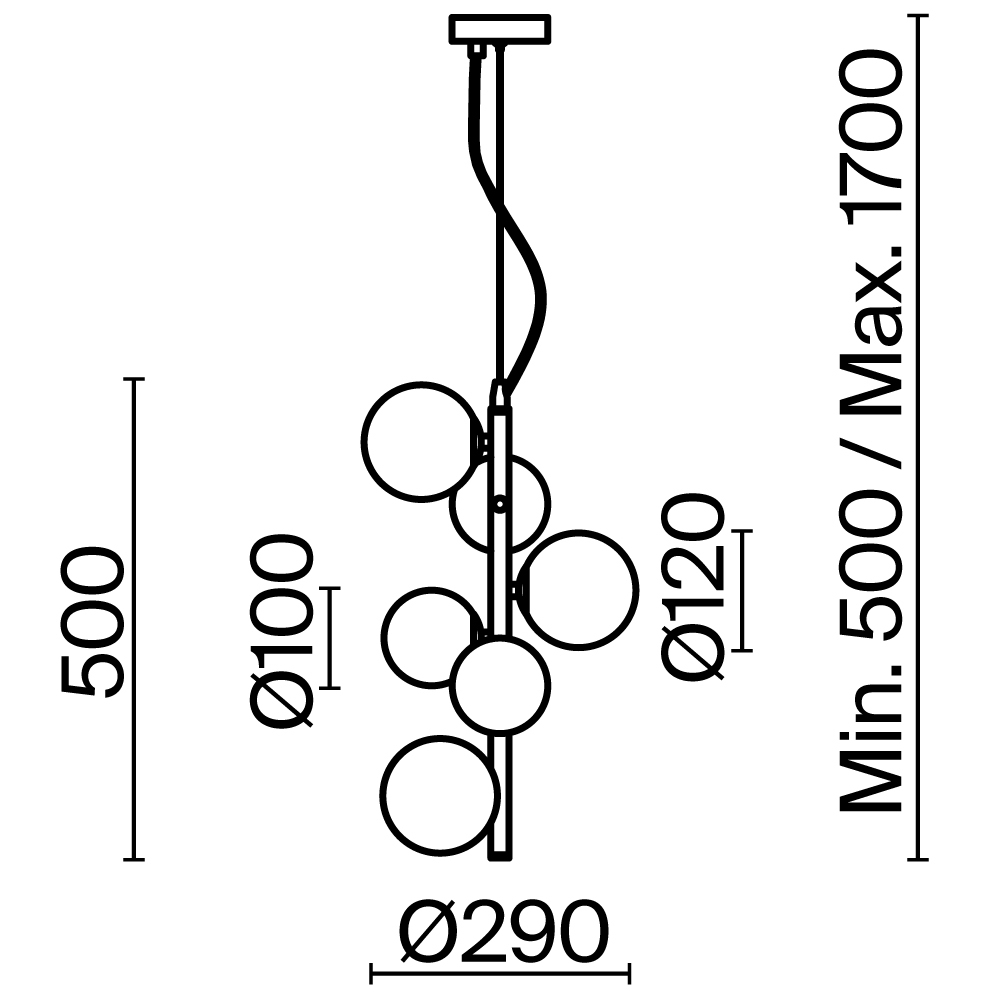 картинка Подвесной светильник Maytoni MOD545PL-06B