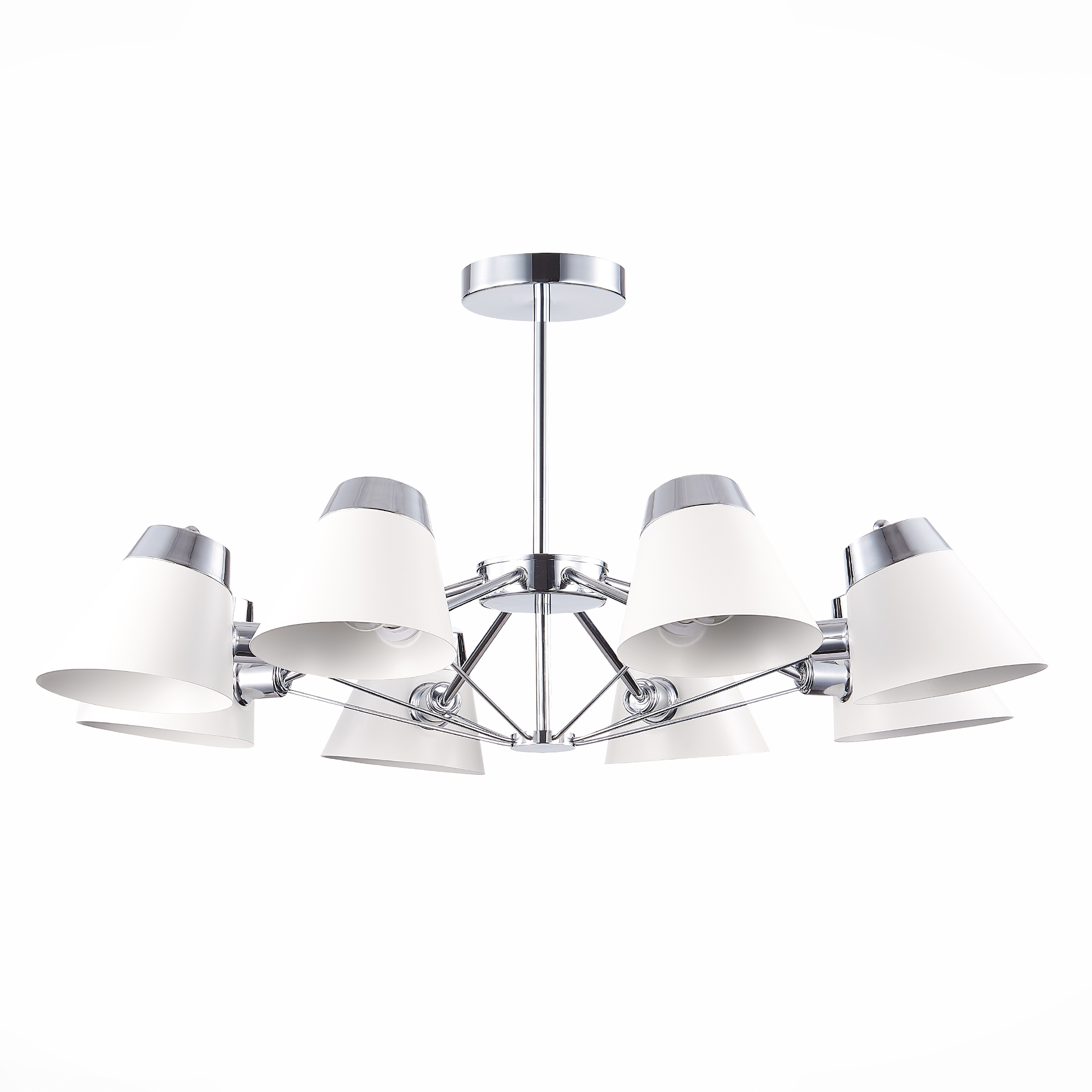 картинка SLE155802-08 Светильник потолочный Хром/Белый E14 8*40W