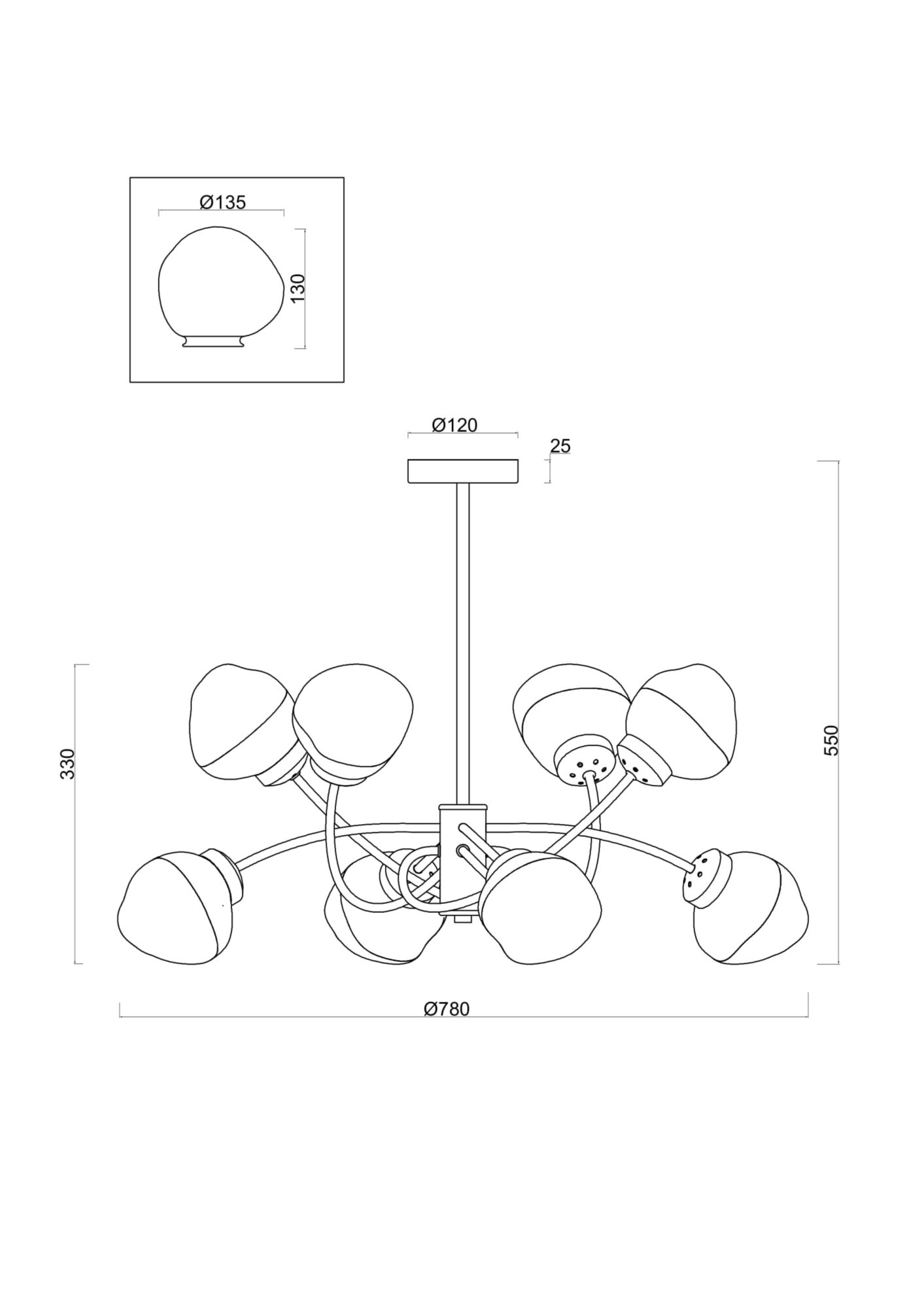 картинка Люстра Freya FR8017PL-08MG