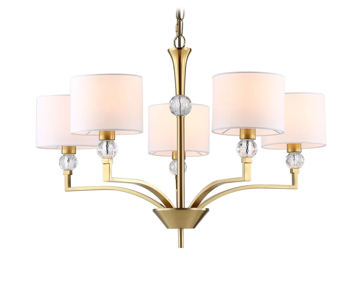 картинка Подвесная люстра с абажурами и хрусталем LH71131