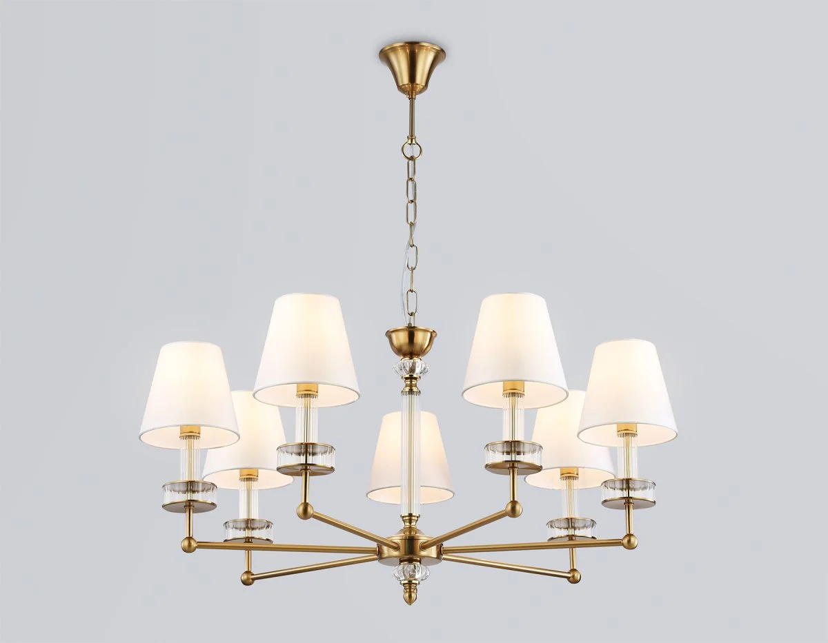 картинка Подвесная люстра с абажурами и хрусталем LH71023