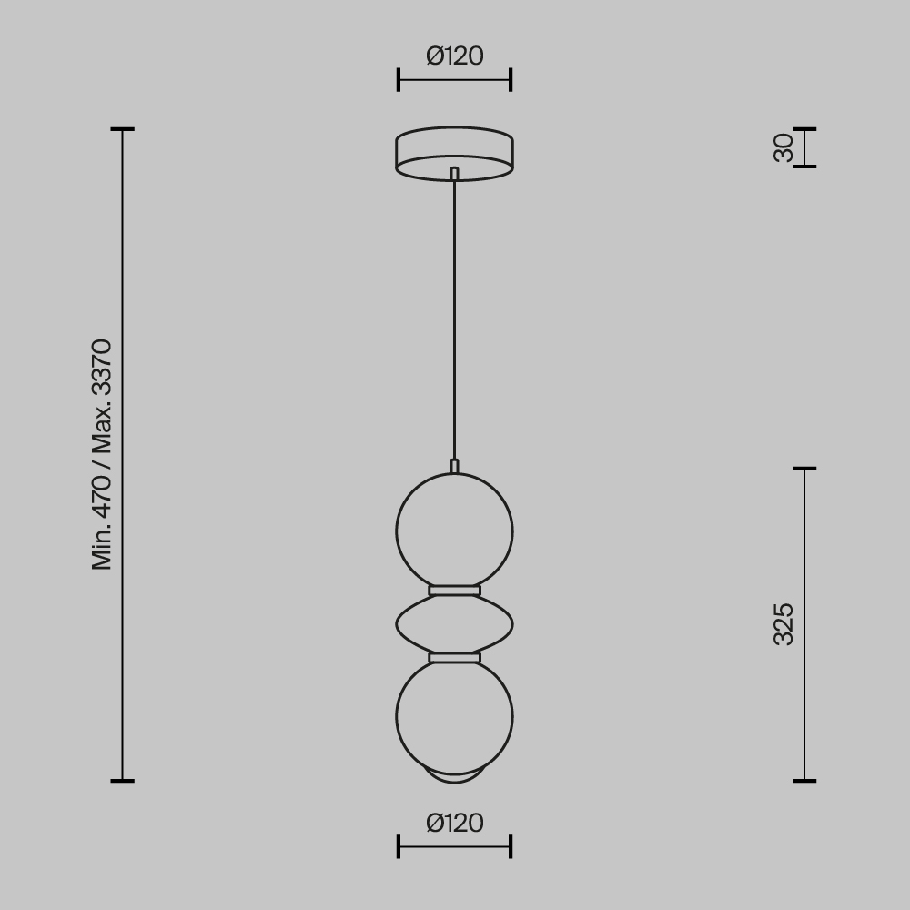 картинка Подвесной светильник Maytoni MOD362PL-L10GR3K