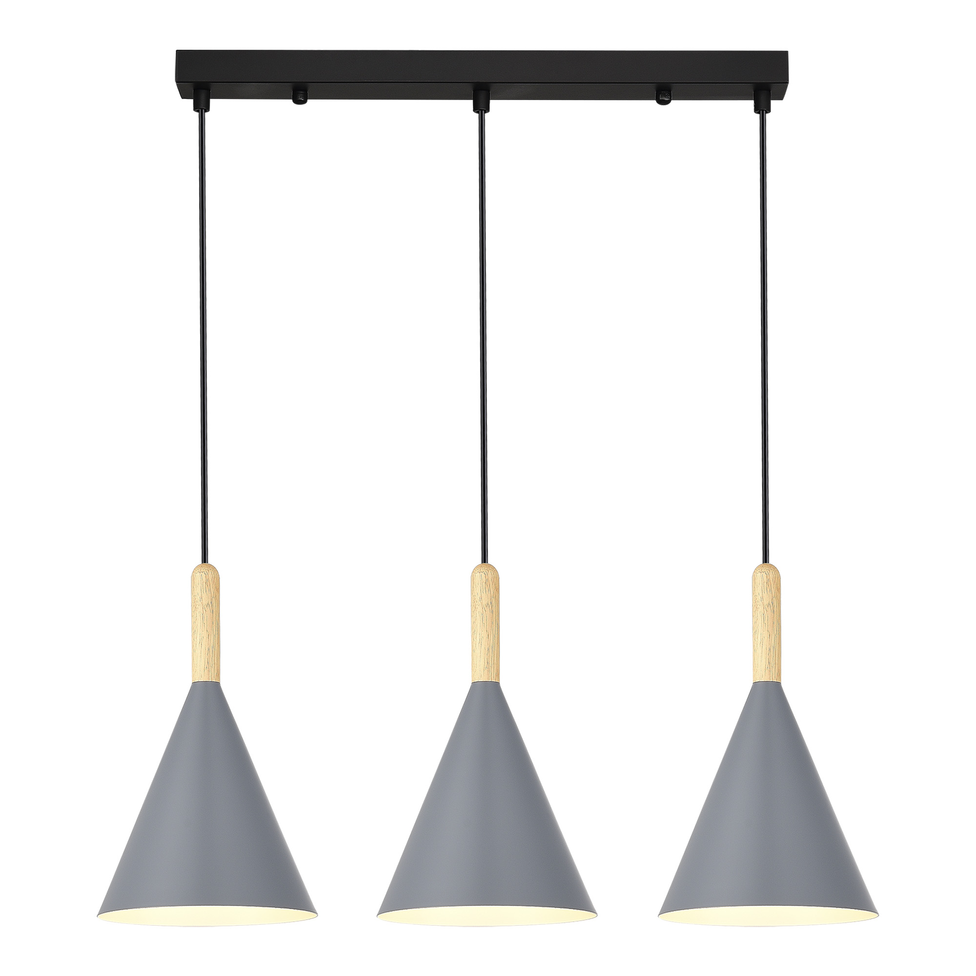 картинка SLE1255-413-03 Светильник подвесной Черный/Серый E27 3*40W