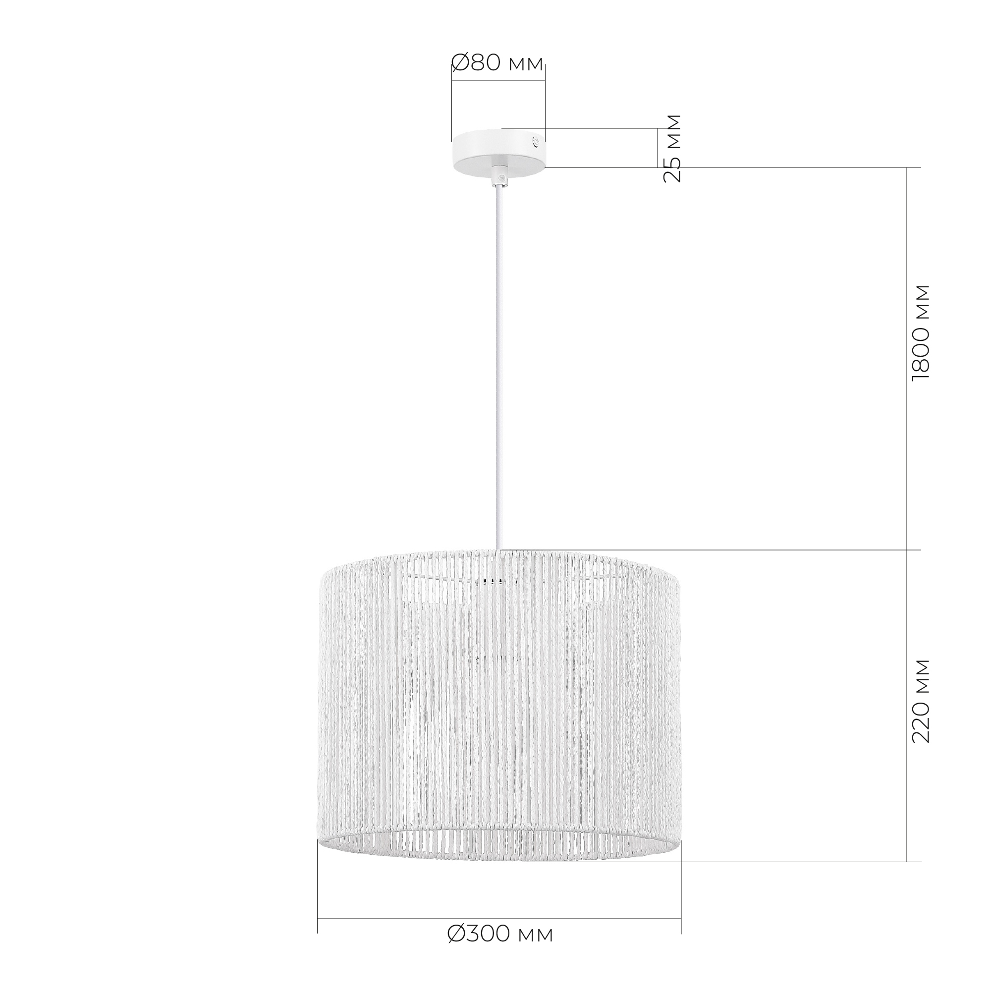 картинка SLE6024-503-01 Светильник подвесной белый/белый E27 1*40W