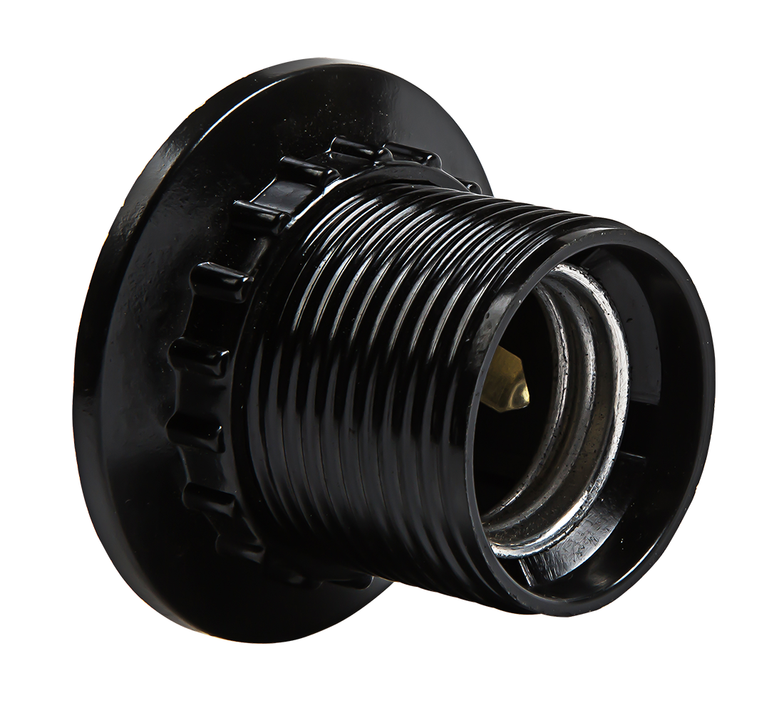 картинка Патрон Е27 Н12РП-01 Е27 карболитовый с прижимным кольцом IN HOME