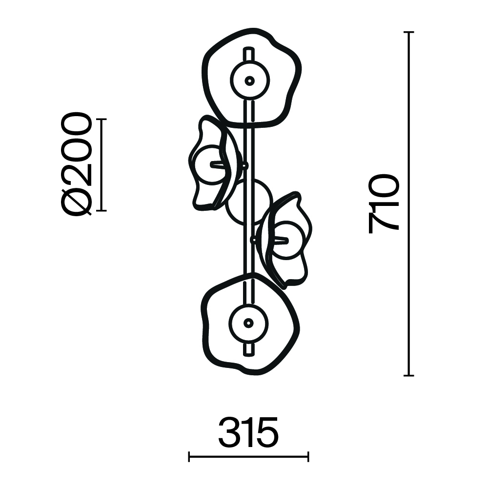 картинка Настенный светильник (бра) Maytoni MOD207WL-04BS
