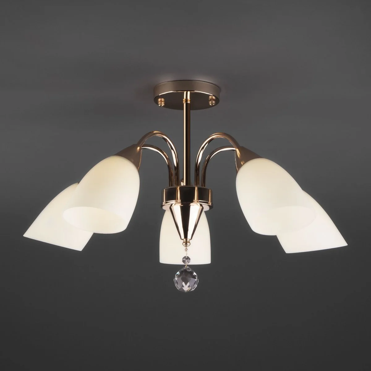 картинка Потолочная люстра со стеклянными плафонами 30149/5 золото