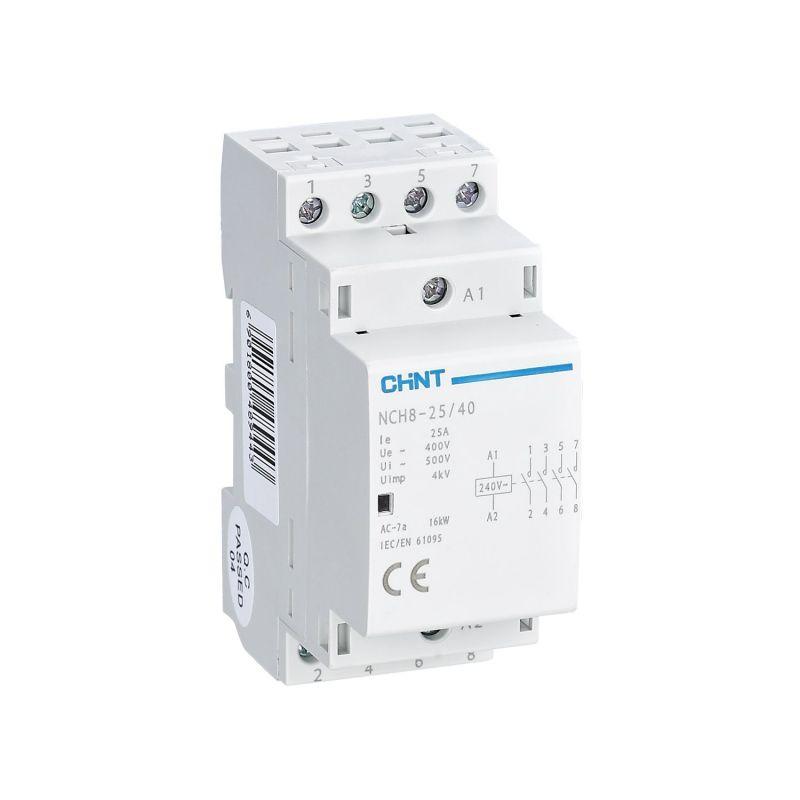 картинка Контактор модульный NCH8-25/40 25А 4НО AC 220/230В 50Гц (R) CHINT 256089