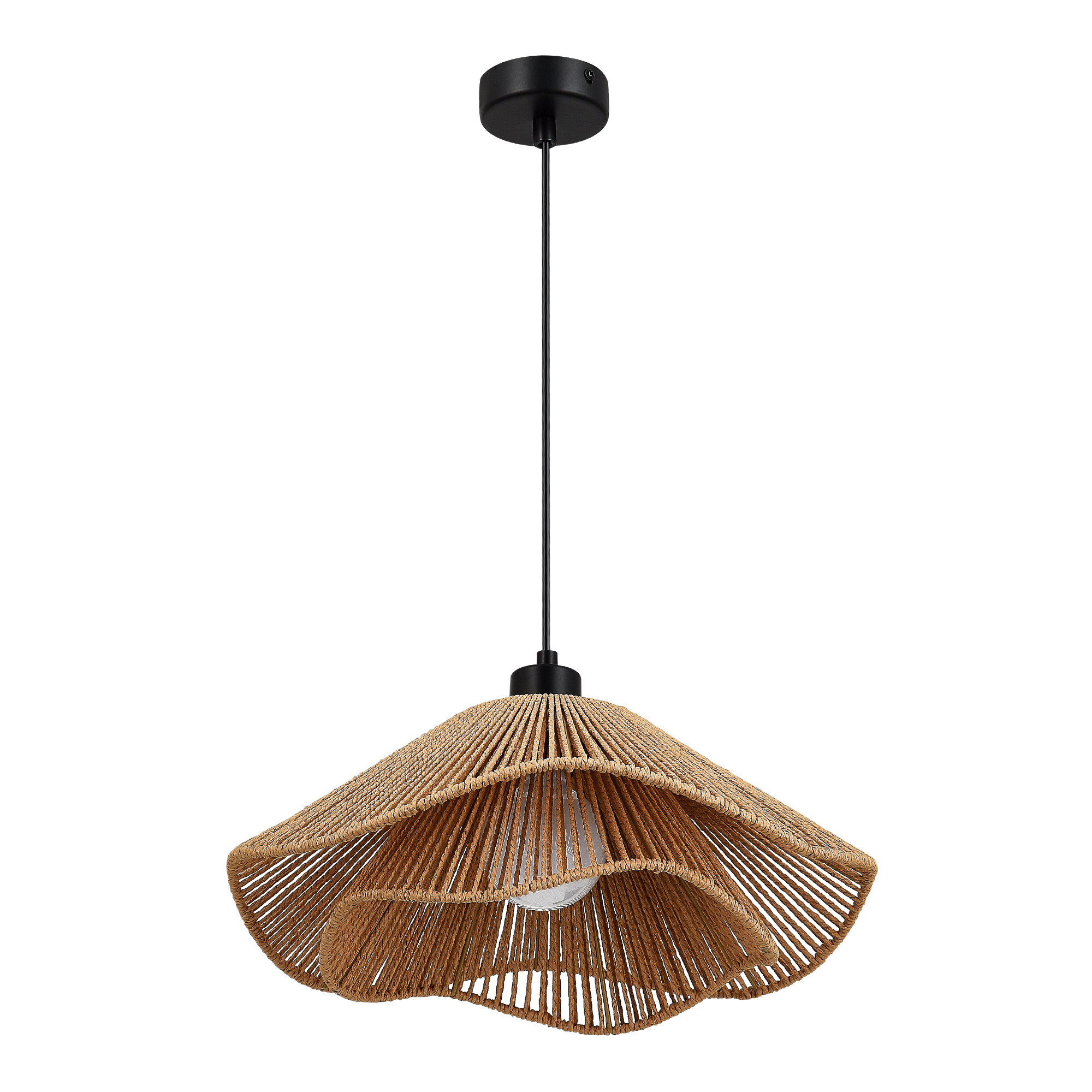 картинка SLE6023-603-01 Светильник подвесной бежевый/черный E27 1*40W