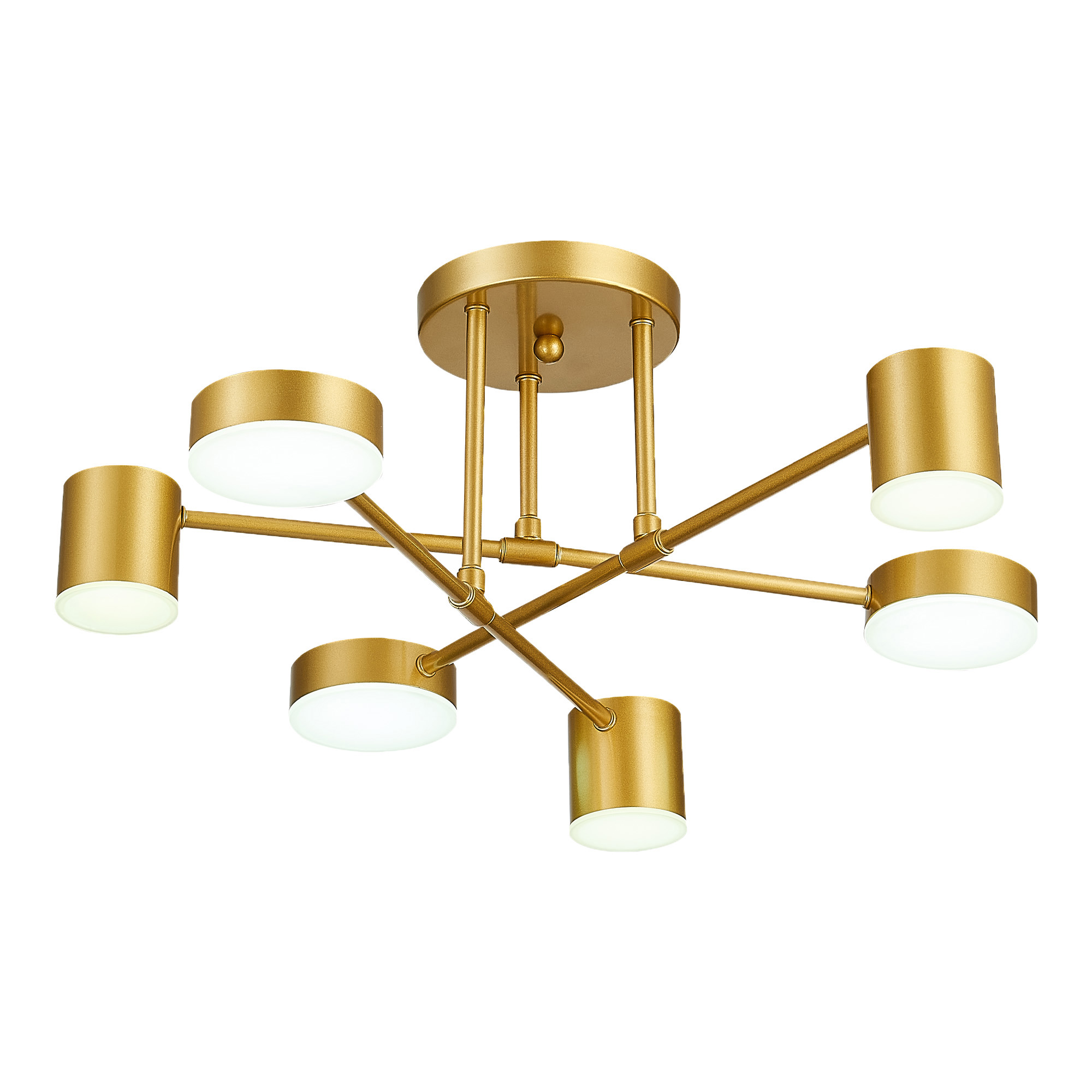 картинка SLE201022-06 Светильник потолочный Золотистый/Золотистый LED 6*7W 4000K