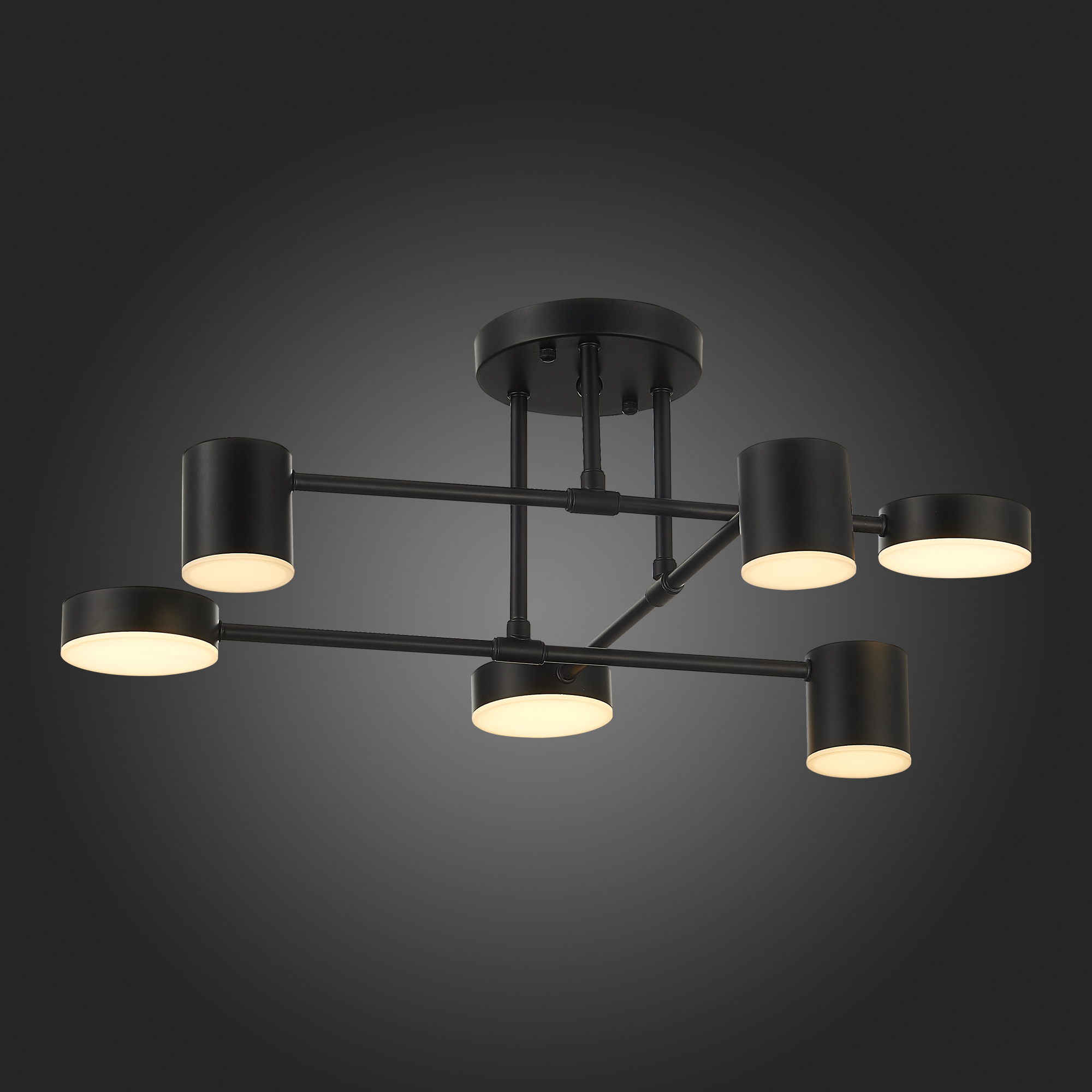 картинка SLE201042-06 Светильник потолочный Черный/Черный LED 6*7W 4000K