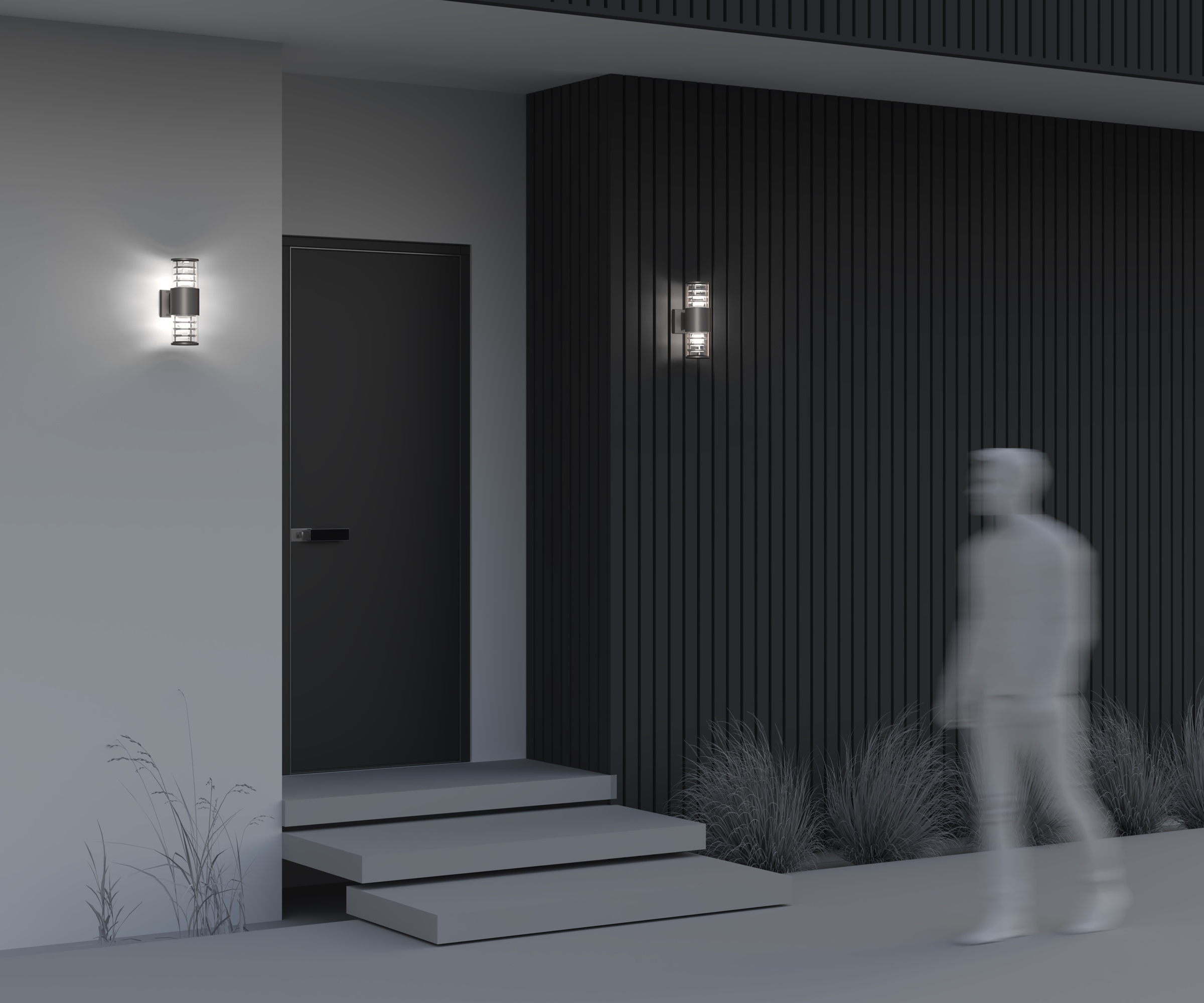 картинка Настенный светильник (бра) Outdoor O576WL-02GR