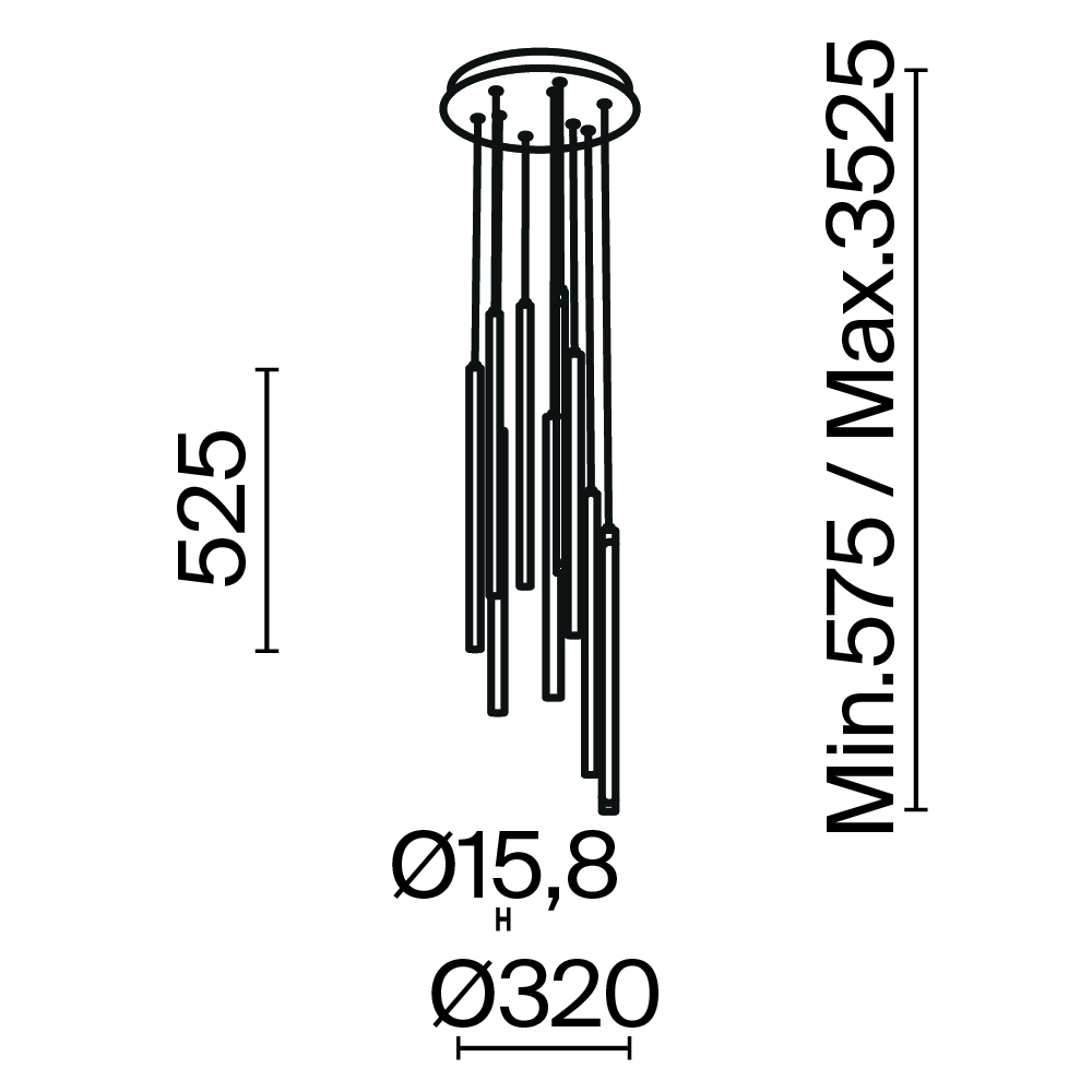 картинка Подвесной светильник Maytoni MOD236PL-L54B3K
