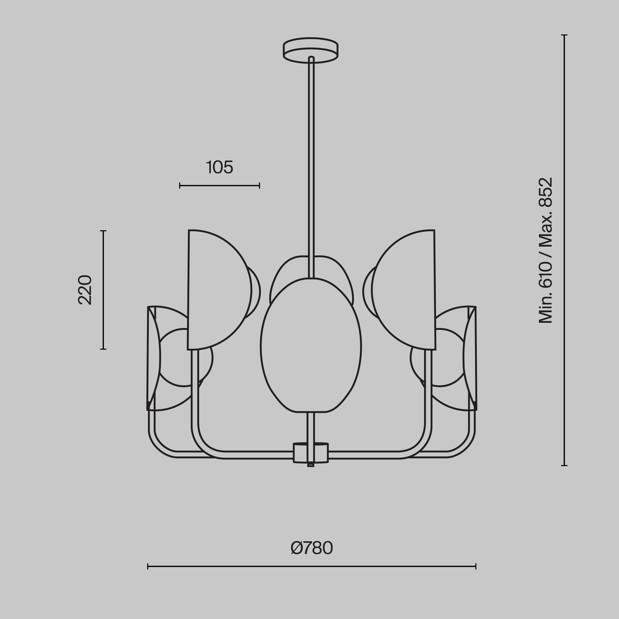 картинка Подвесной светильник Maytoni MOD164PL-06BS