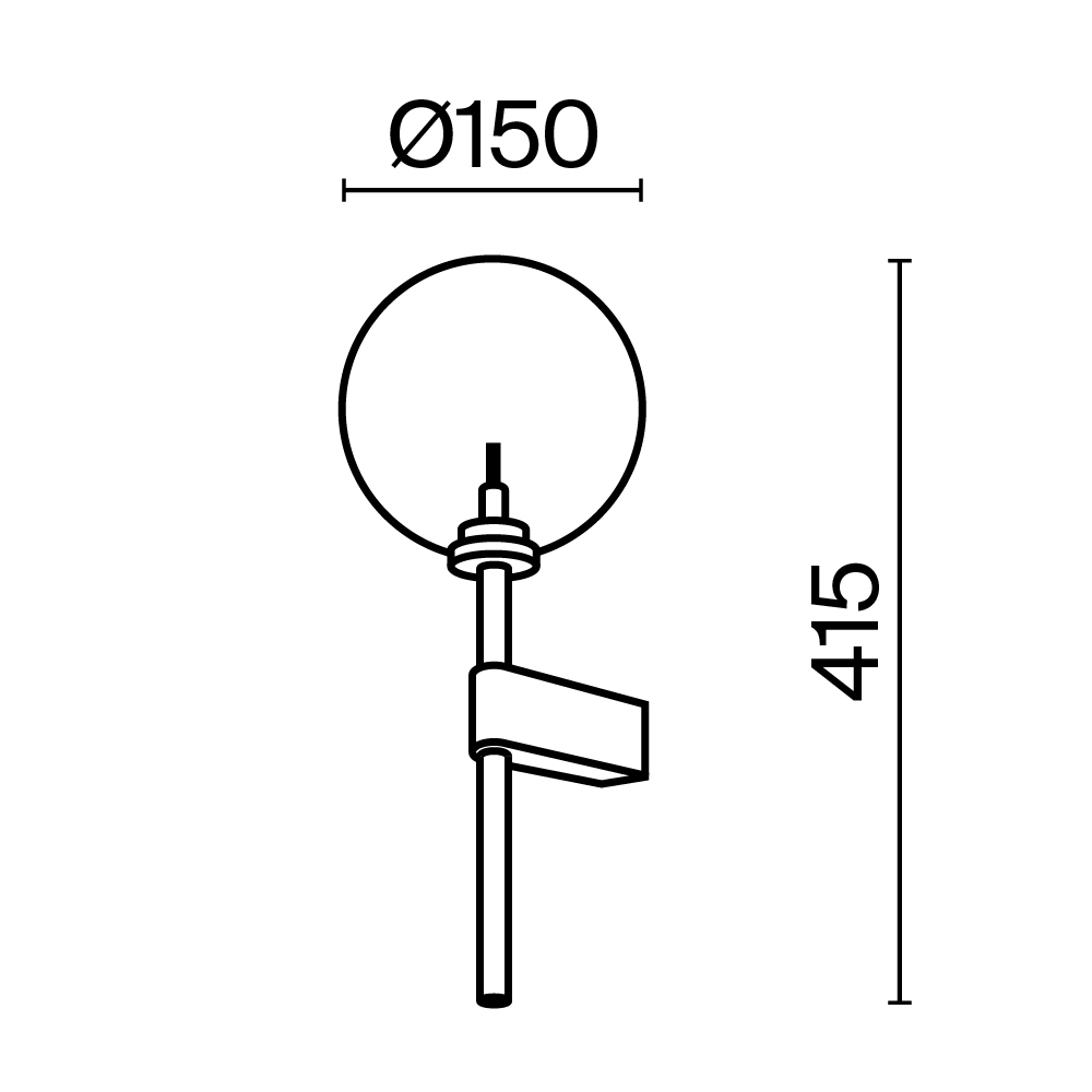 картинка Настенный светильник (бра) Maytoni MOD172WL-01B