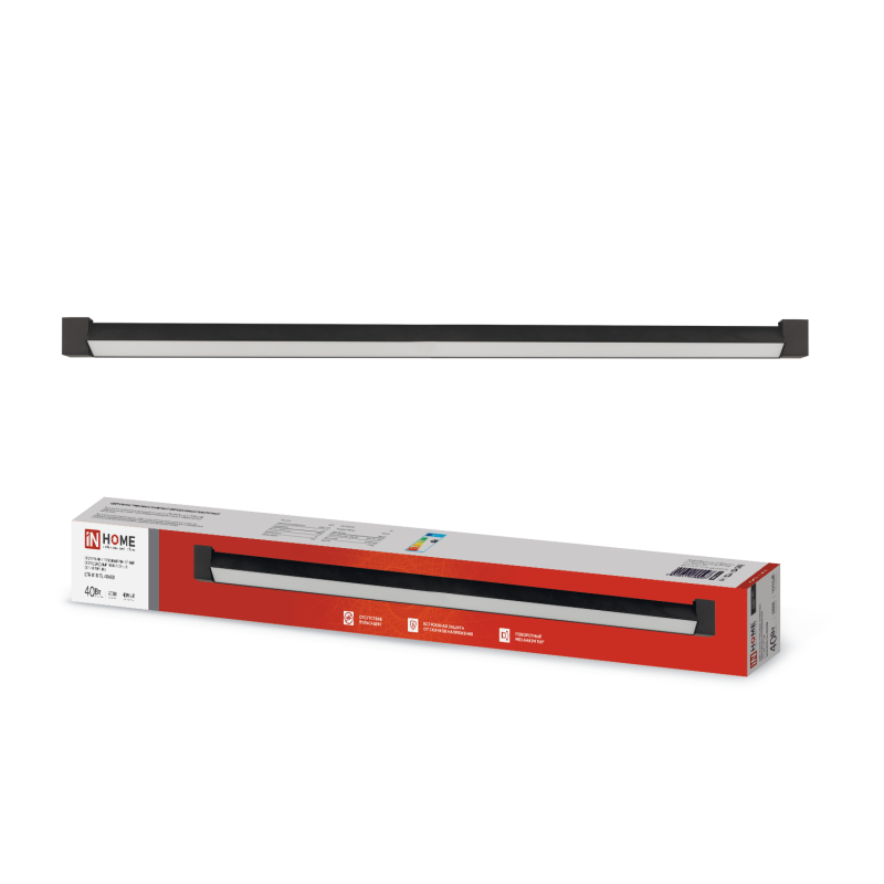картинка Светильник трековый линейный светодиодный поворотный LTR-01R-TL 4040B 40Вт 4000К 605мм 120 градусов черный серии TOP-LINE IN HOME