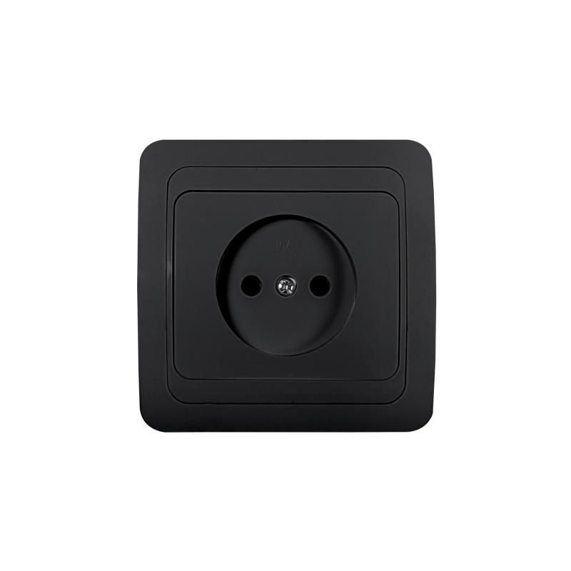 картинка Розетка одинарная CLASSICO черная 2022B IN HOME