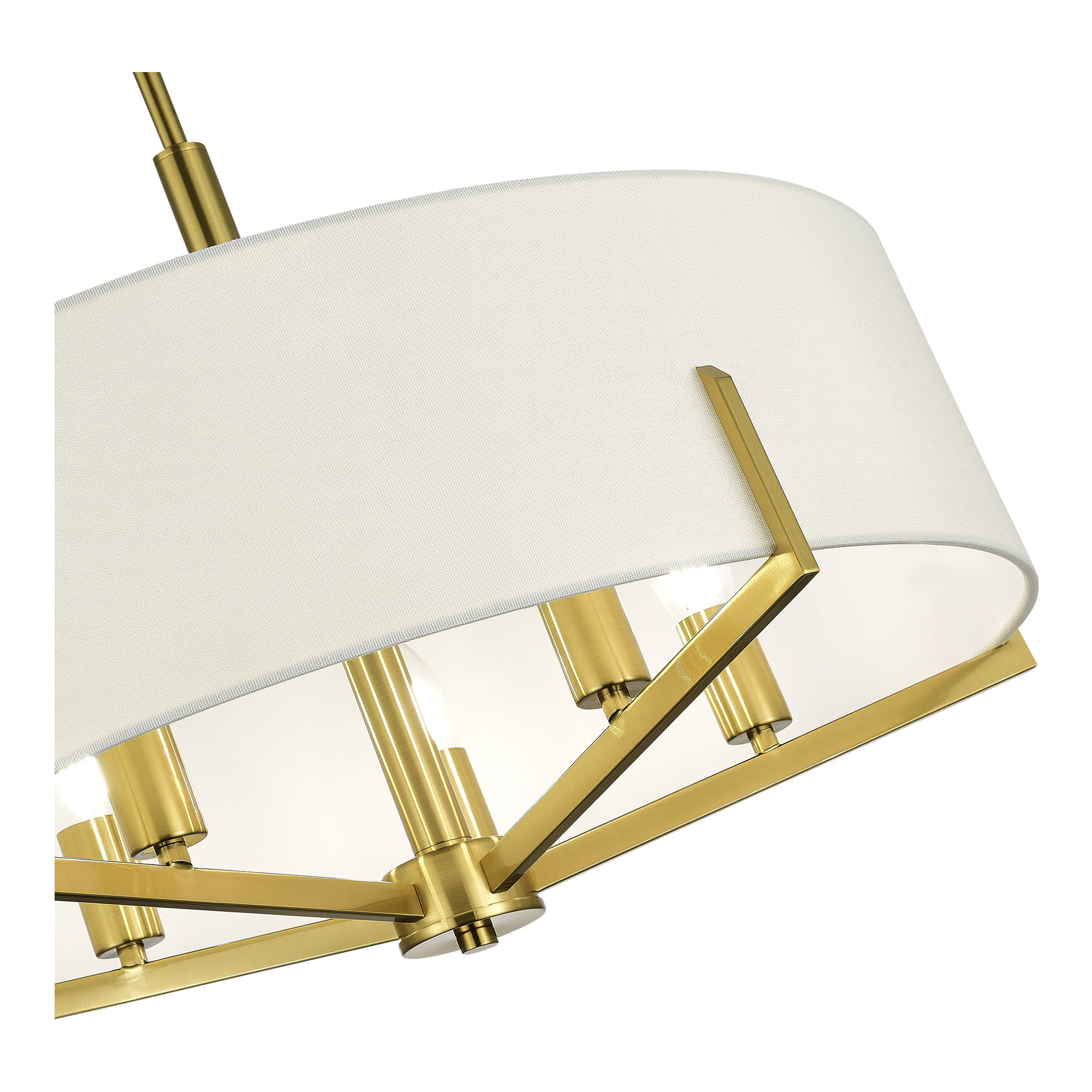 картинка SLE3010-303-05 Светильник подвесной Латунь/Белый E14 5*40W