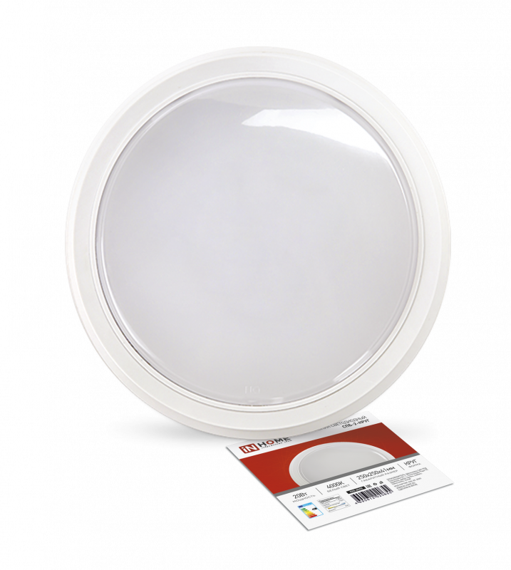 картинка Светильник светодиодный СПБ-2-КРУГ 20Вт 230В 4000К 1400Лм 250мм белый IN HOME