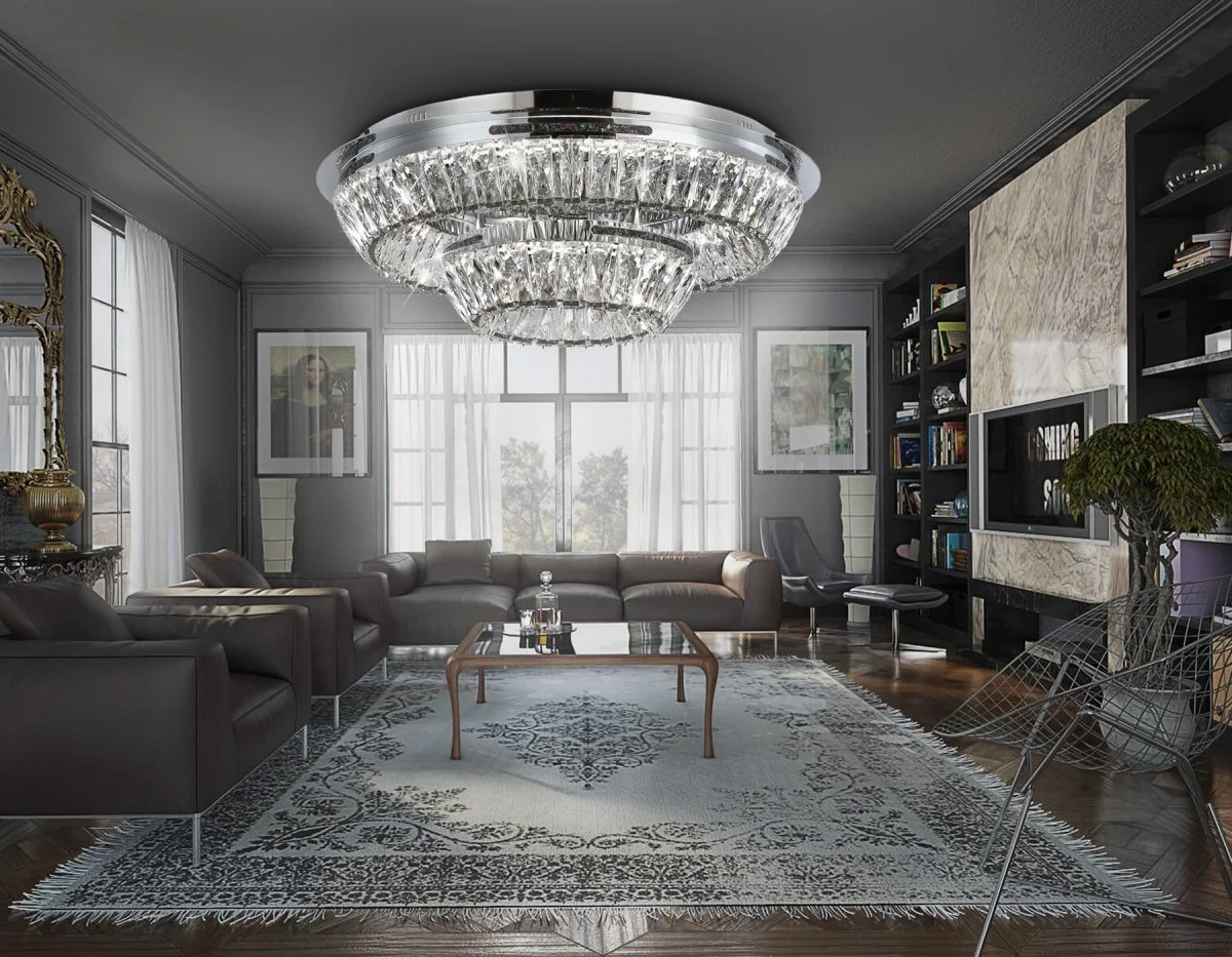 картинка Потолочная светодиодная люстра с хрусталем TR5029