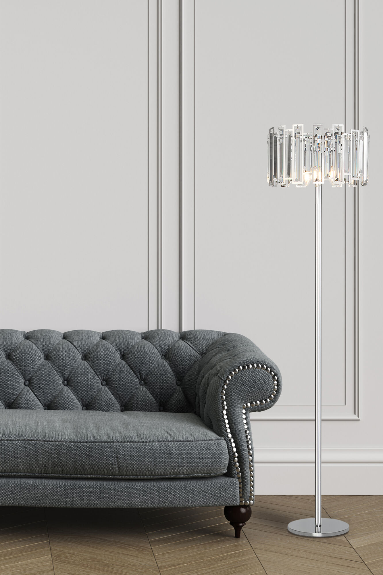 картинка Напольный светильник 01149/3 хром