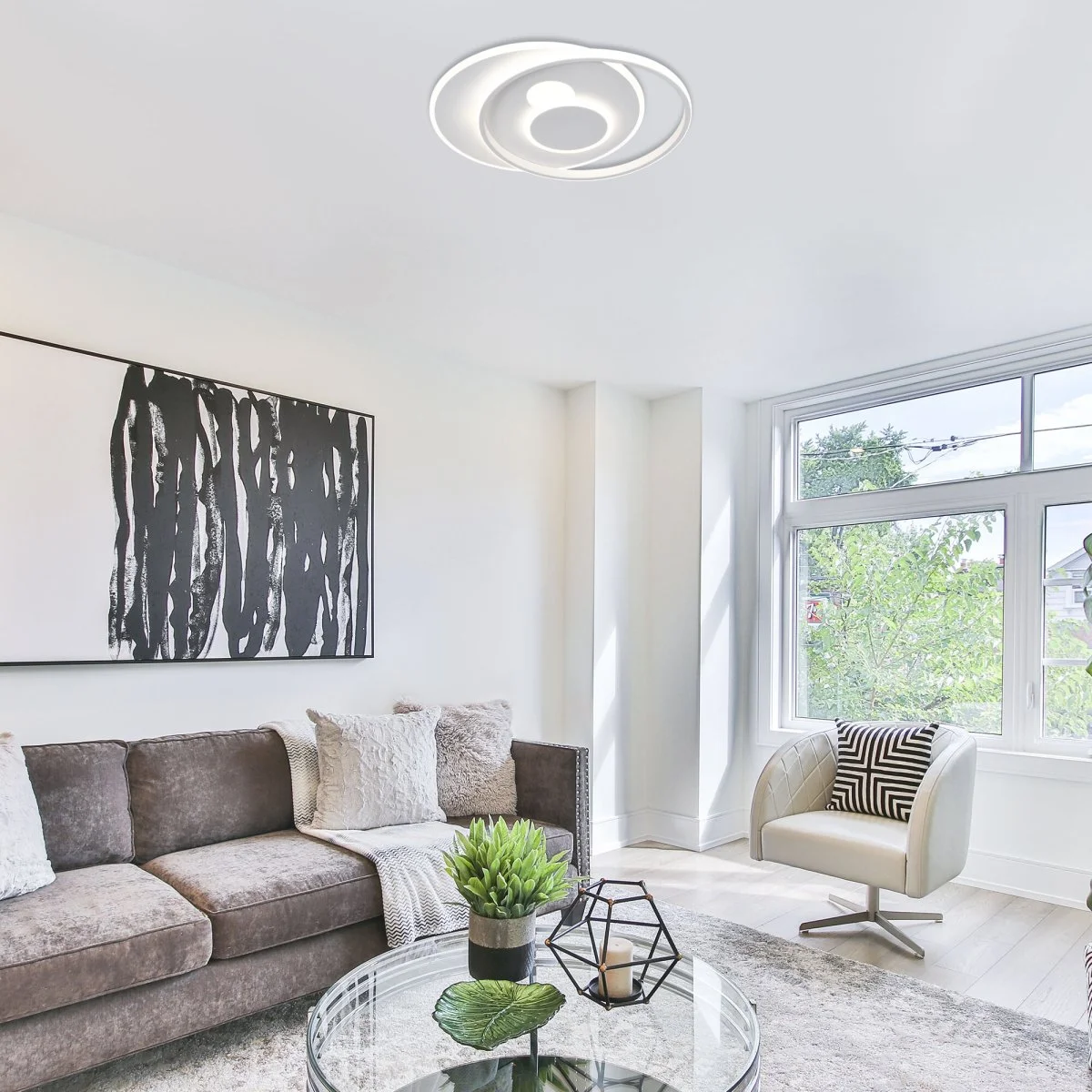 картинка Потолочный светодиодный светильник 90256/1 белый