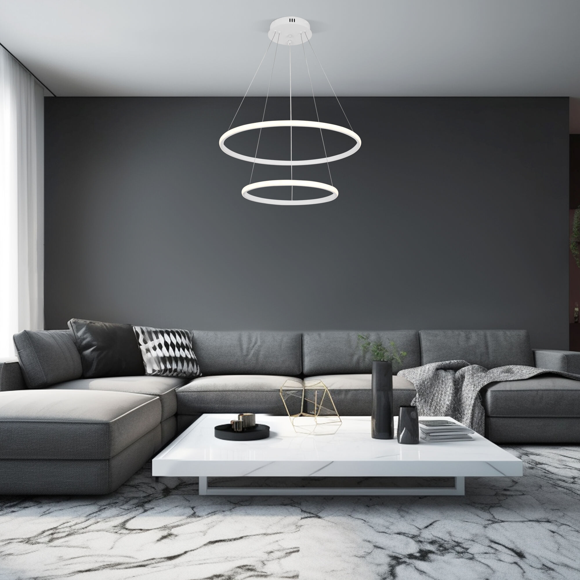 картинка Подвесной светодиодный светильник 90264/2 белый