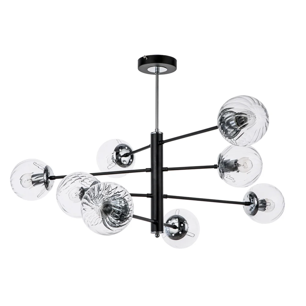 картинка Люстра на штанге Arte Lamp SEGIN A3566PL-8BK