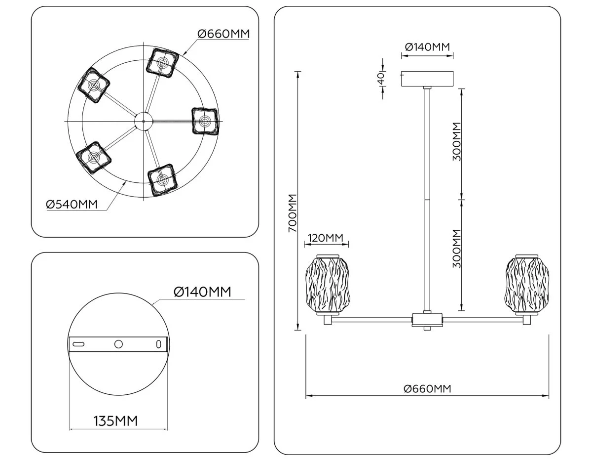 картинка Люстра светодиодная на штанге LH30104
