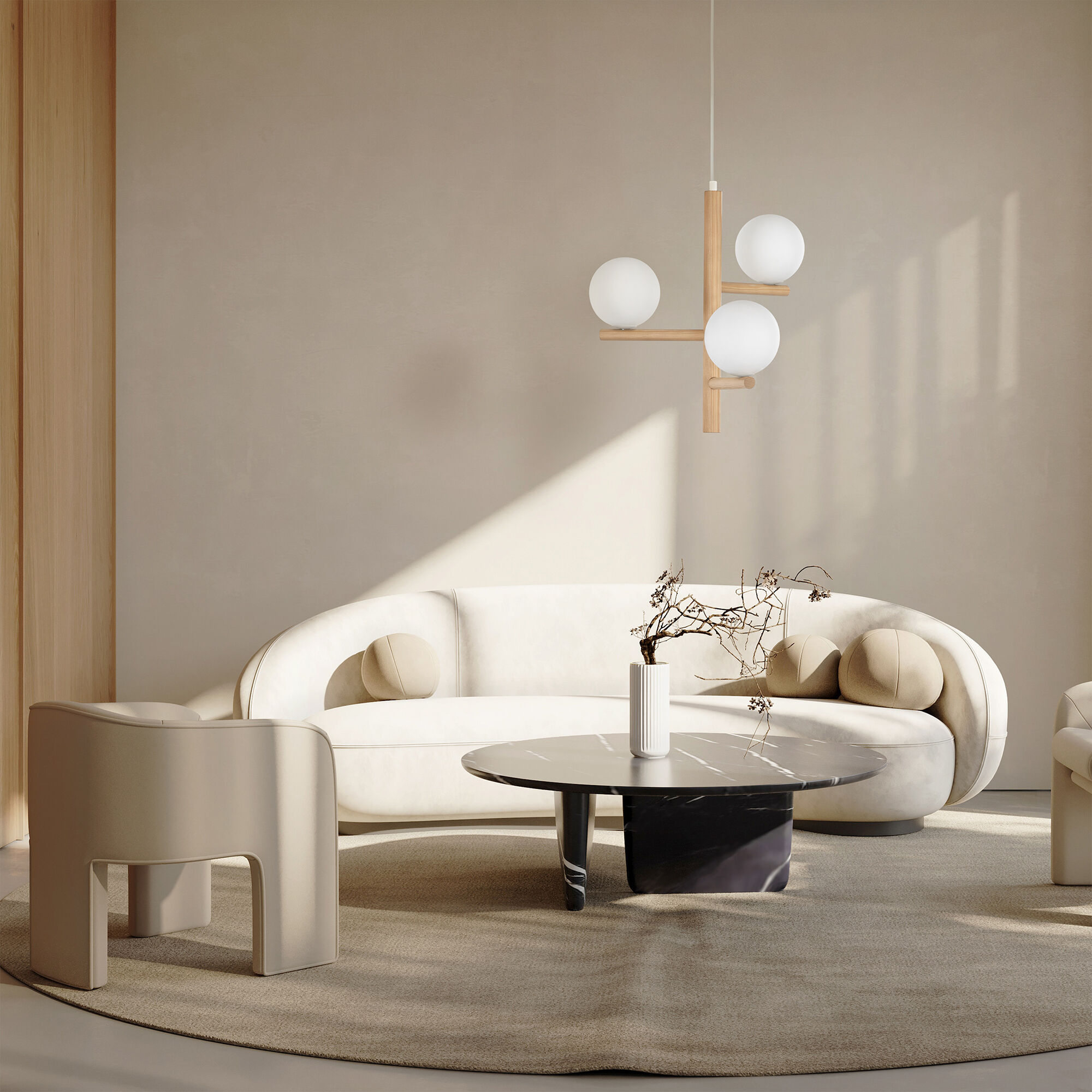 картинка Подвесной светильник со стеклянными плафонами 6799 Estera Wood