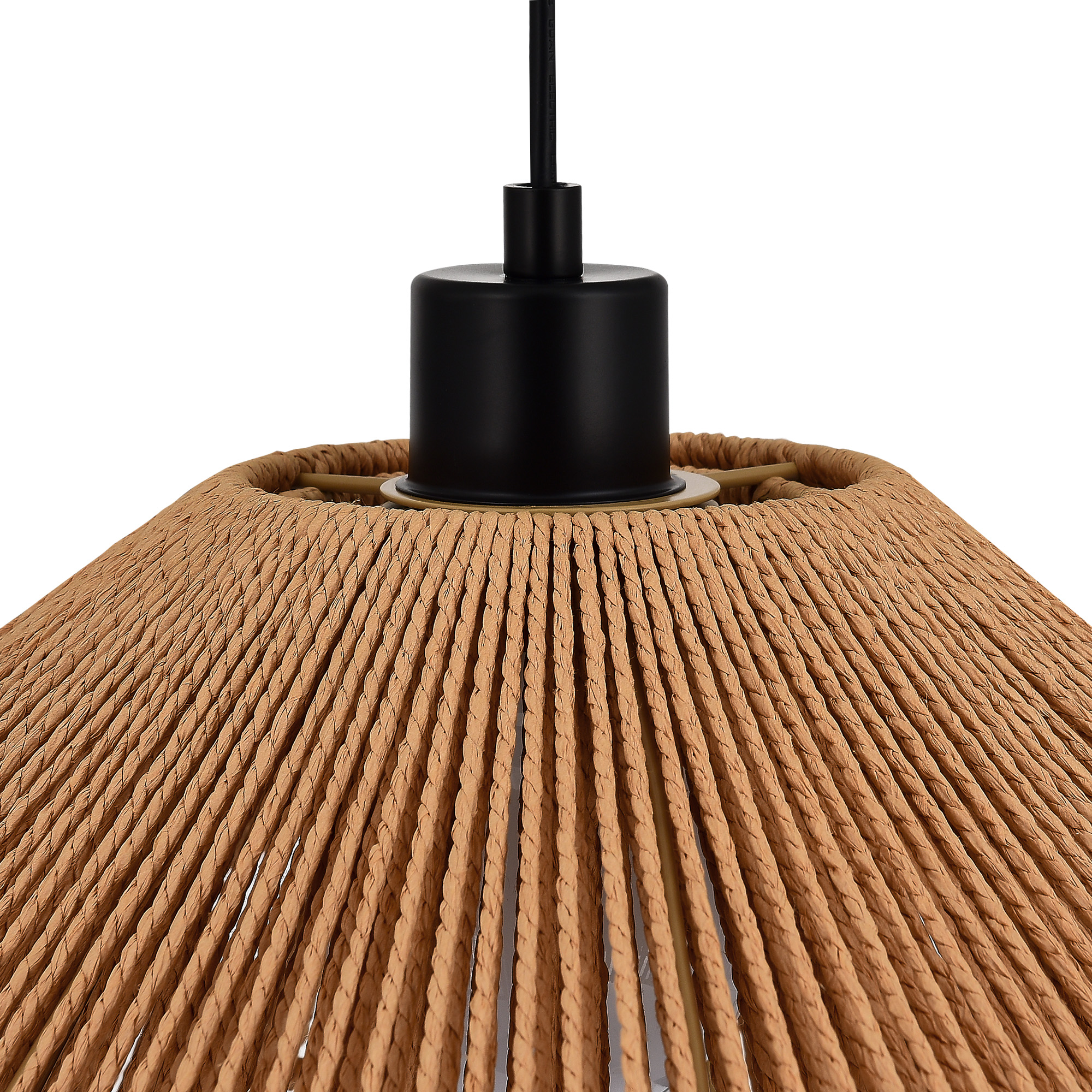 картинка SLE6023-603-01 Светильник подвесной бежевый/черный E27 1*40W