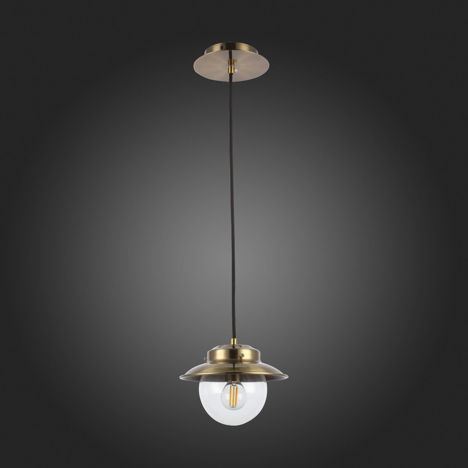 картинка SLE110103-01 Светильник подвесной Античная бронза/Прозрачный E14 1*40W